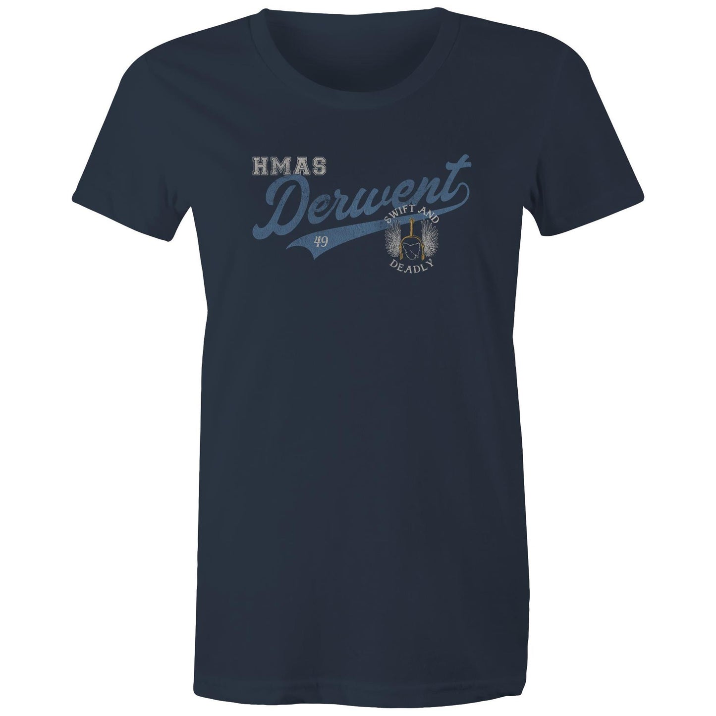 HMAS Derwent DE49 Women's T-shirt (style Bravo)
