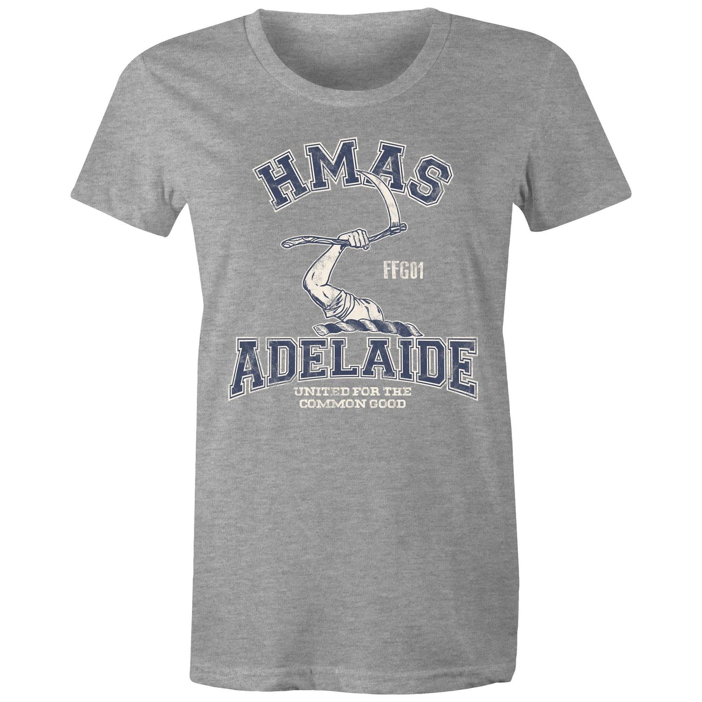 HMAS Adelaide (II) FFG01 Women's T-shirt blue (Style Alpha)