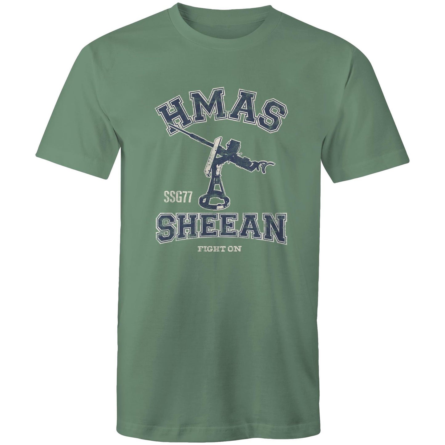 HMAS Sheean SSG77 Men's T-shirt (style Alpha, blue)