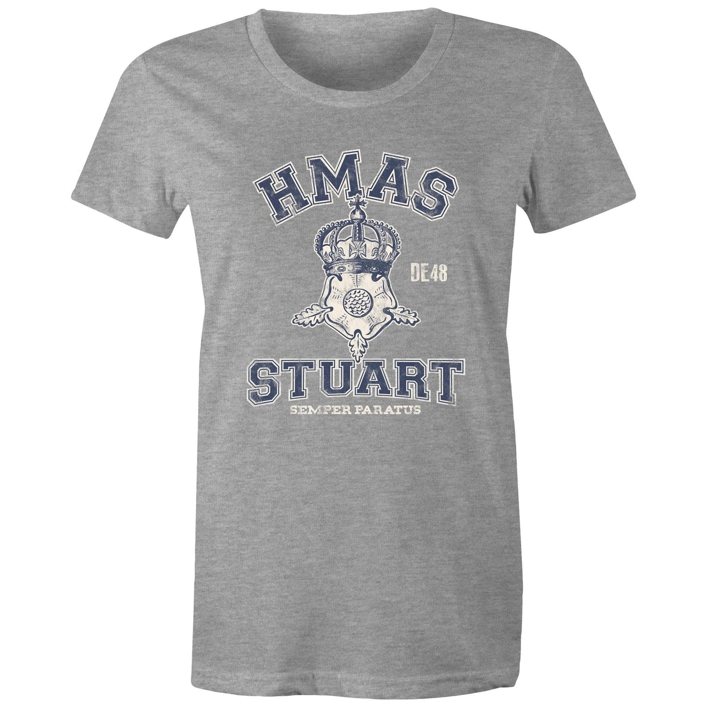 HMAS Stuart (II) DE48 Women's T-shirt (style Alpha, blue)
