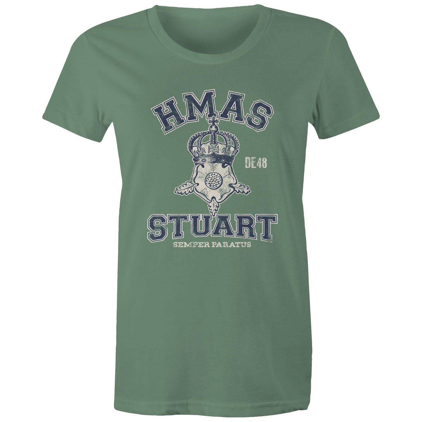 HMAS Stuart (II) DE48 Women's T-shirt (style Alpha, blue)