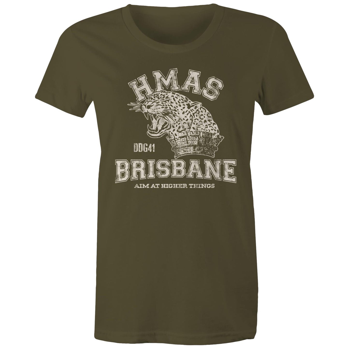 HMAS Brisbane (III) DDG41 Women's T-shirt (style Alpha, white)