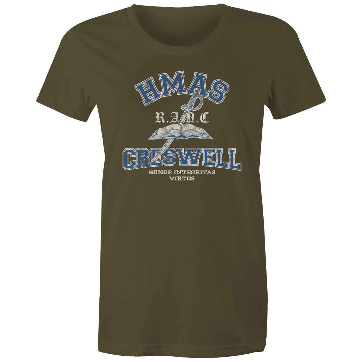 HMAS Creswell Women's T-shirt (style Alpha, colour)