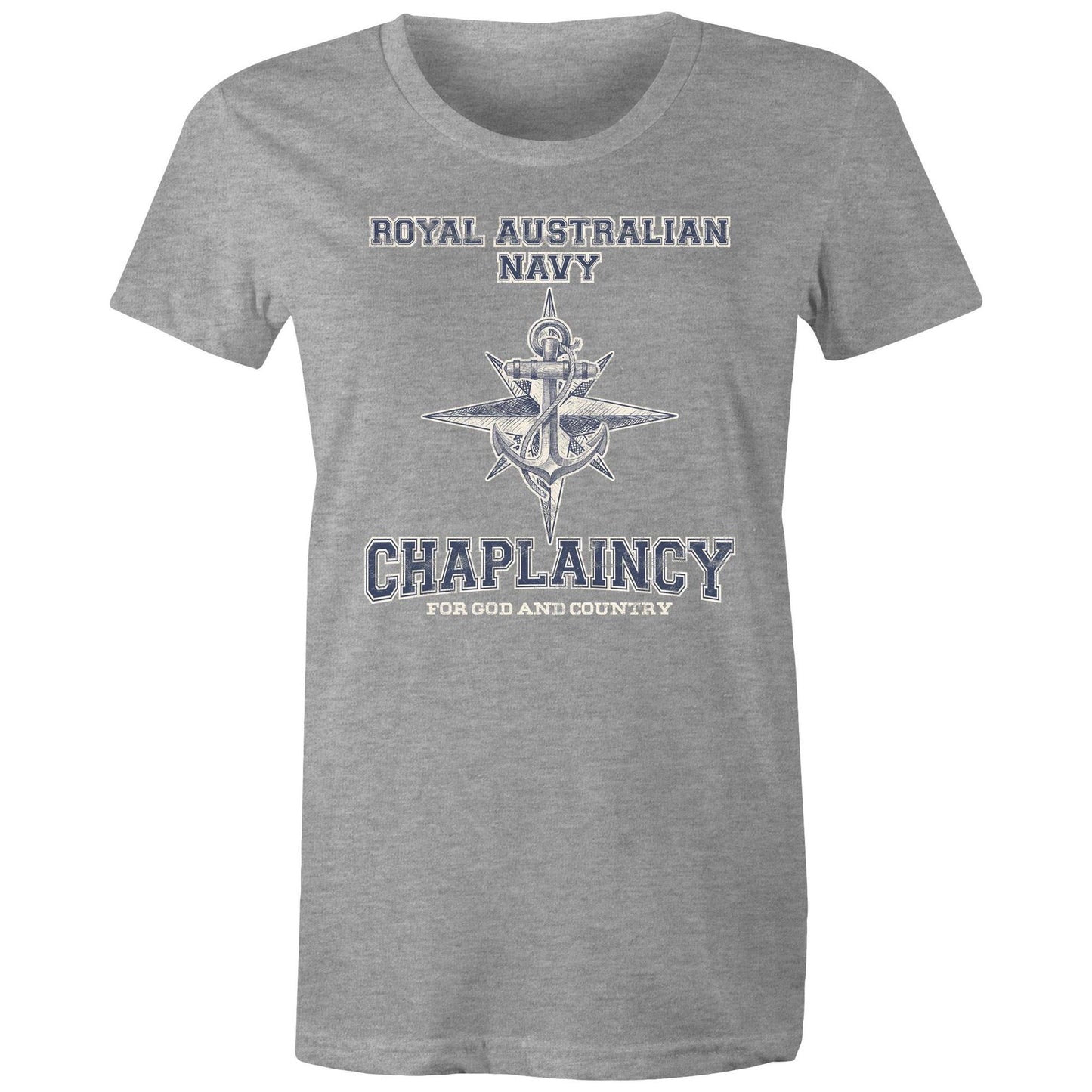 RAN Chaplaincy Branch Women's T-shirt (style Alpha, blue)