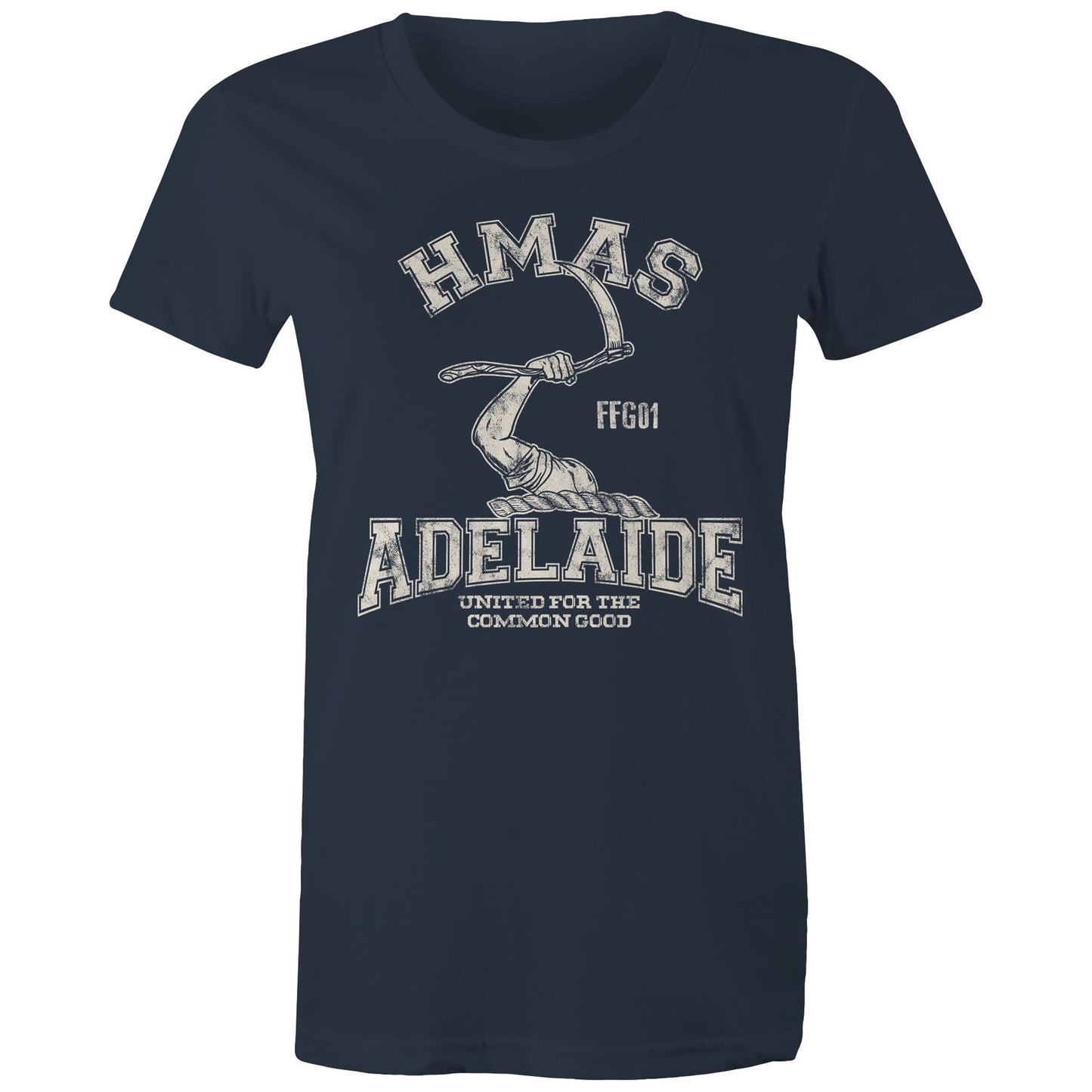 HMAS Adelaide (II) FFG01 Women's T-shirt white (Style Alpha)