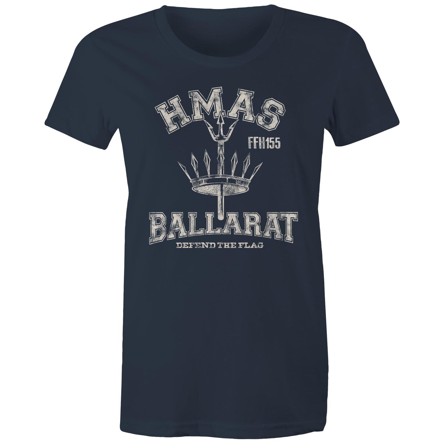 HMAS Ballarat (II) FFH156 Women's T-shirt (style Alpha, white)