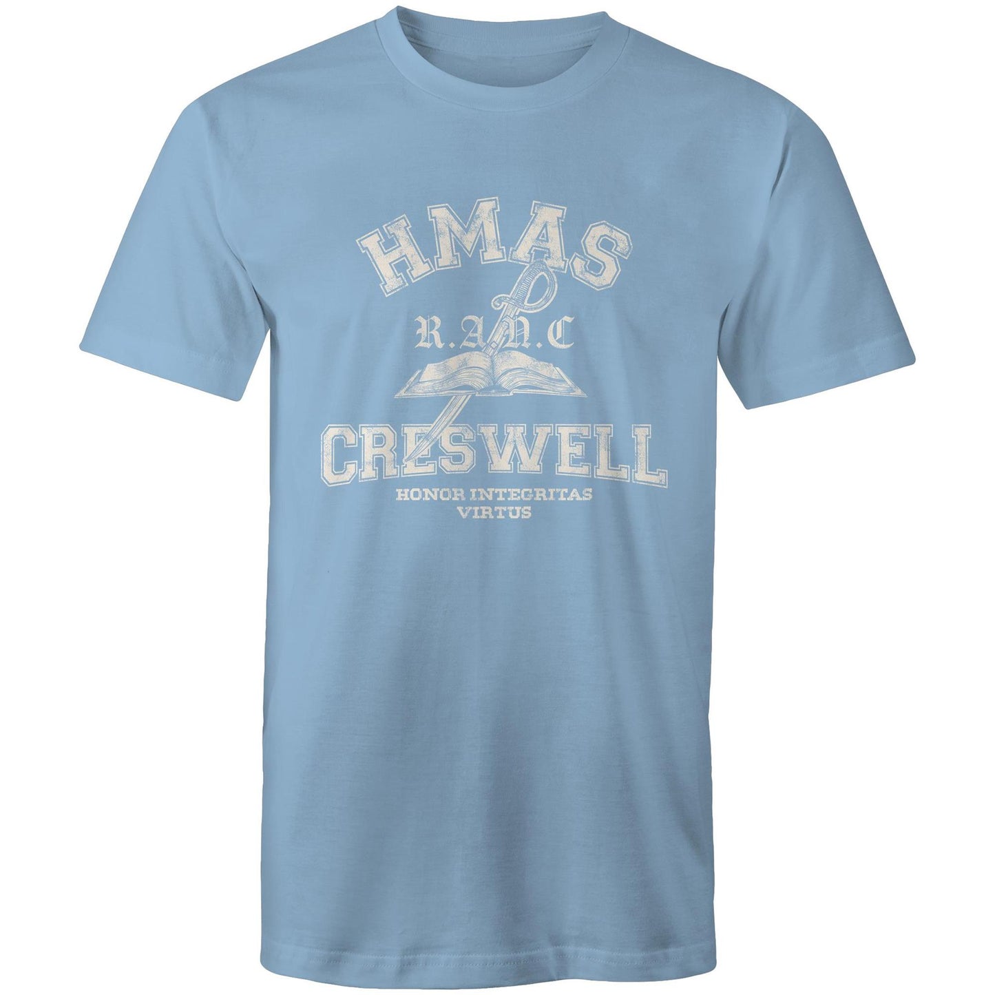 HMAS Creswell Men's T-shirt (Style Alpha, white)