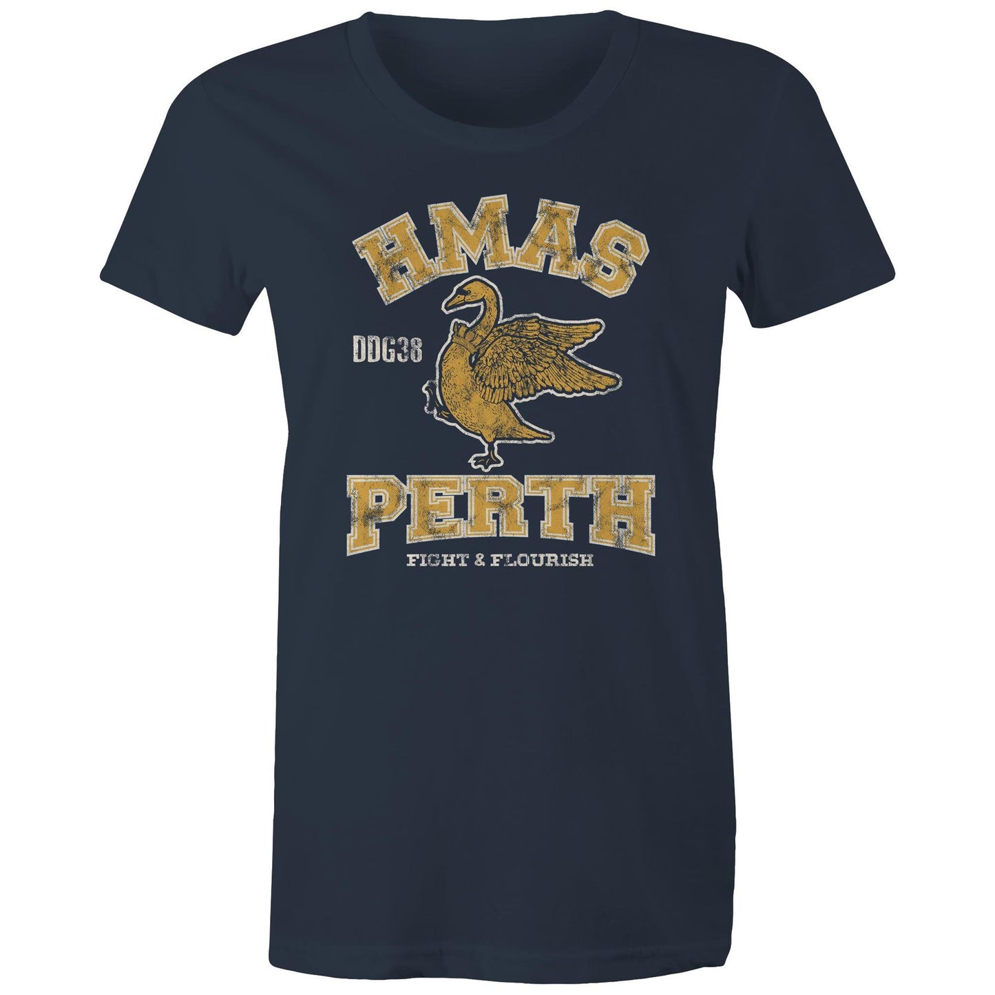 HMAS Perth (II) DDG38 Women's T-shirt (style Alpha, colour)