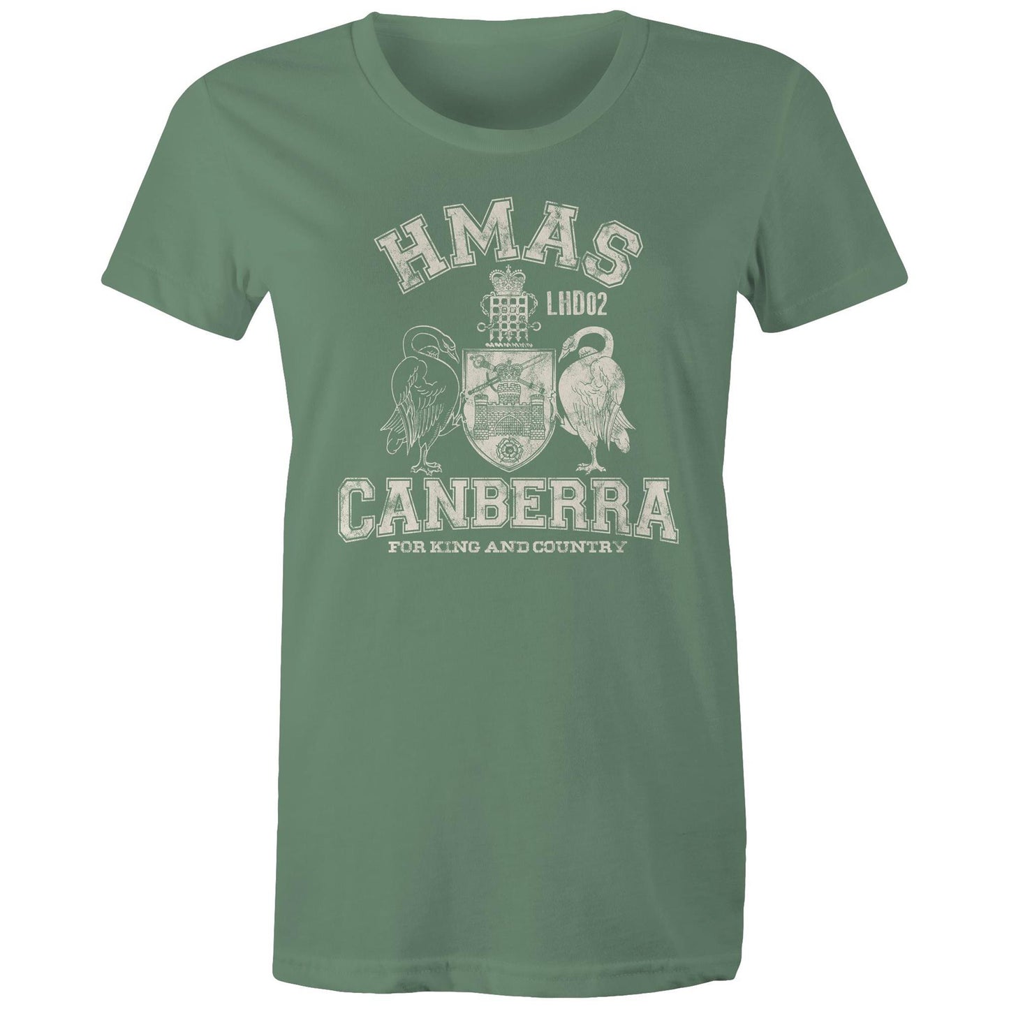 HMAS Canberra (III) L02 Women's T-shirt (style Alpha, white)
