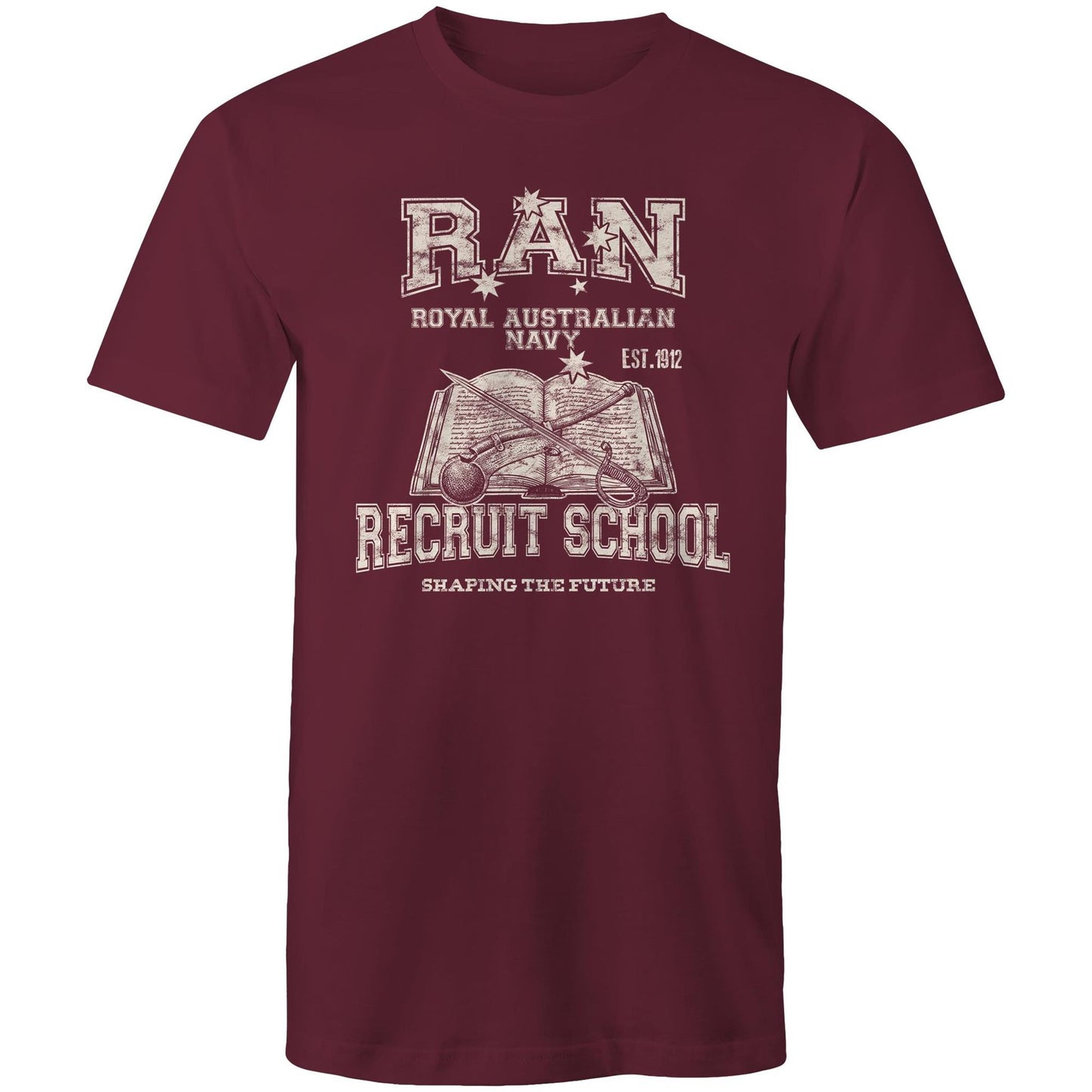 RAN Recruit School Men's T-shirt (style Alpha, white)