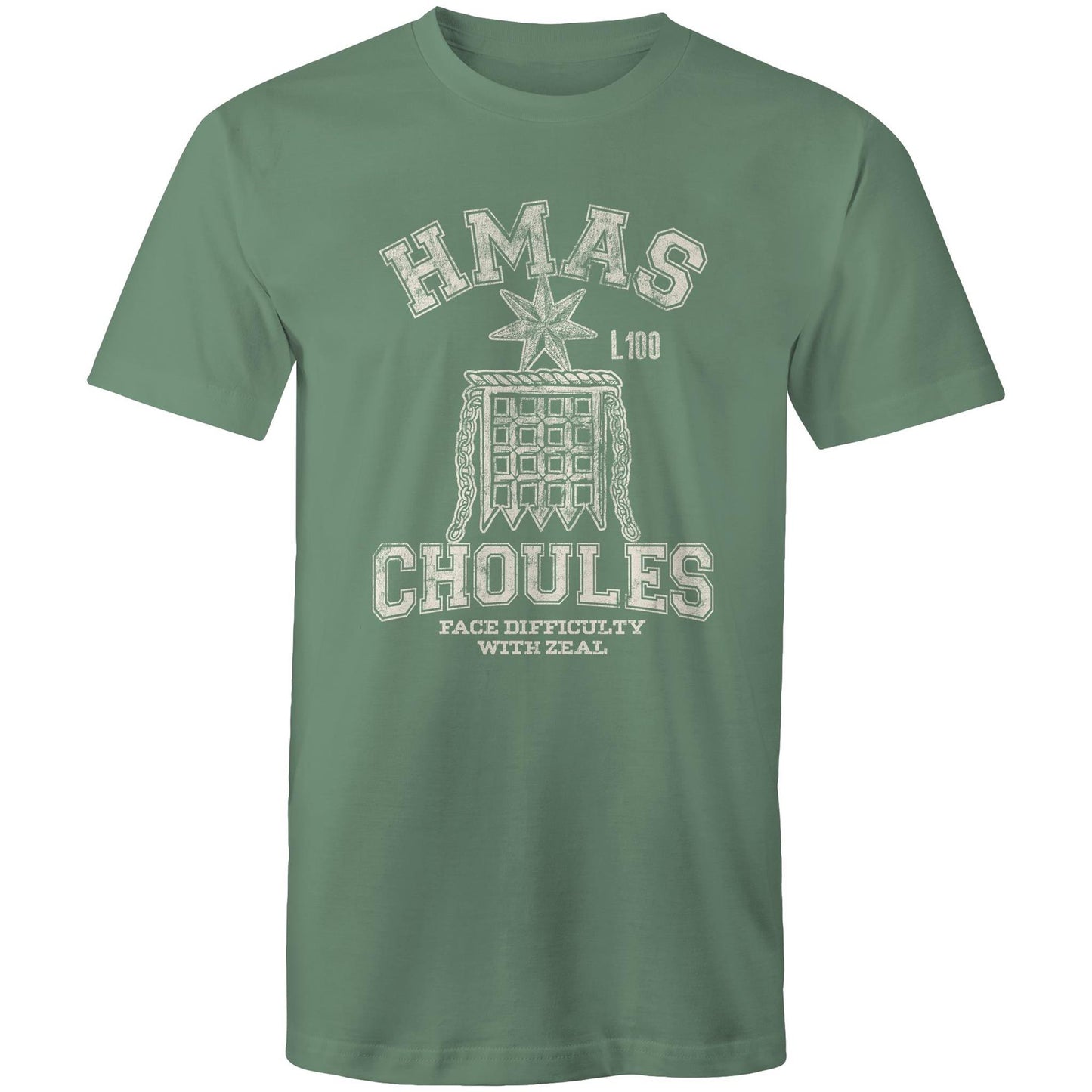 HMAS Choules L100 Men's T-shirt (style Alpha, white)