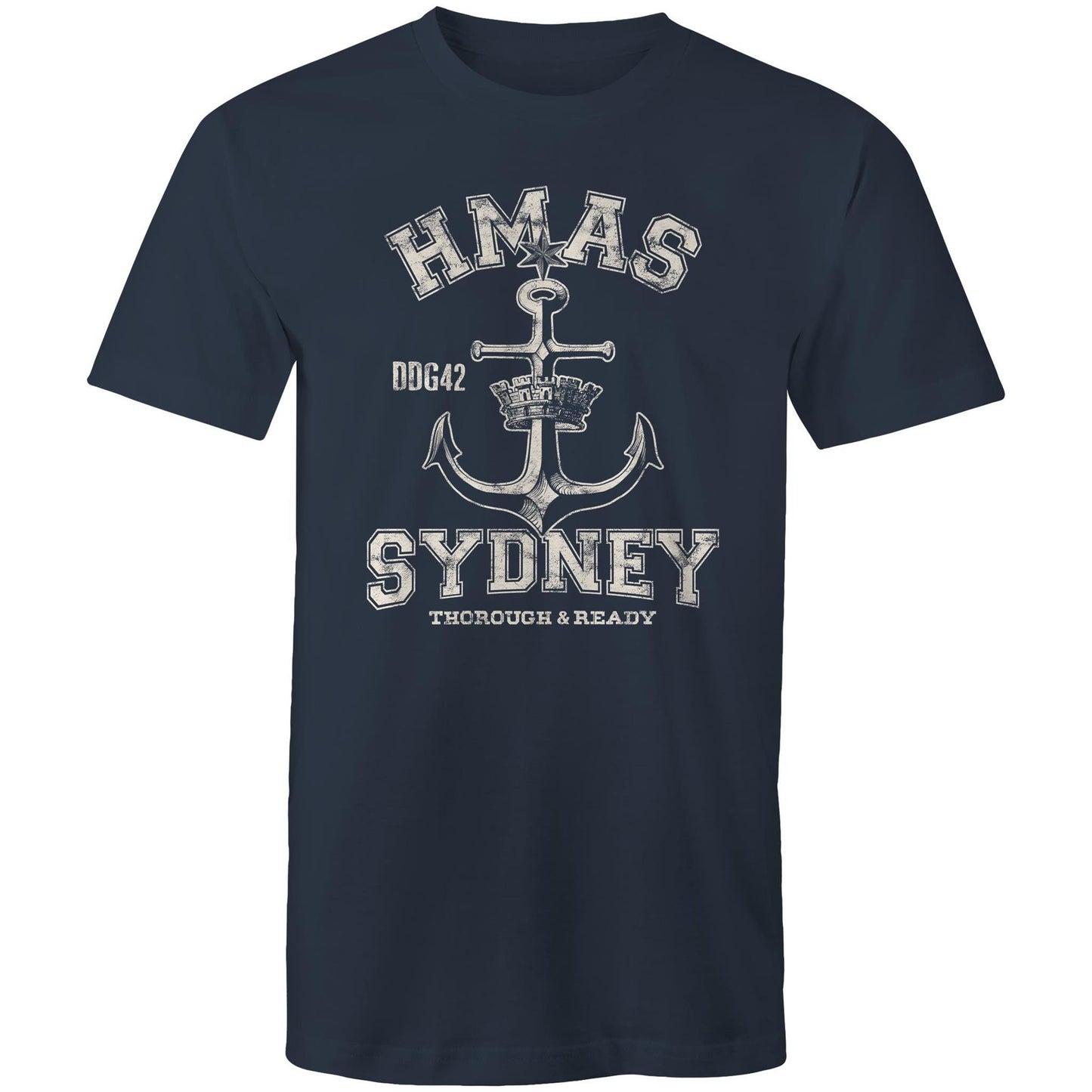 HMAS Sydney (V) DDG42 Men's T-shirt (style Alpha, white)