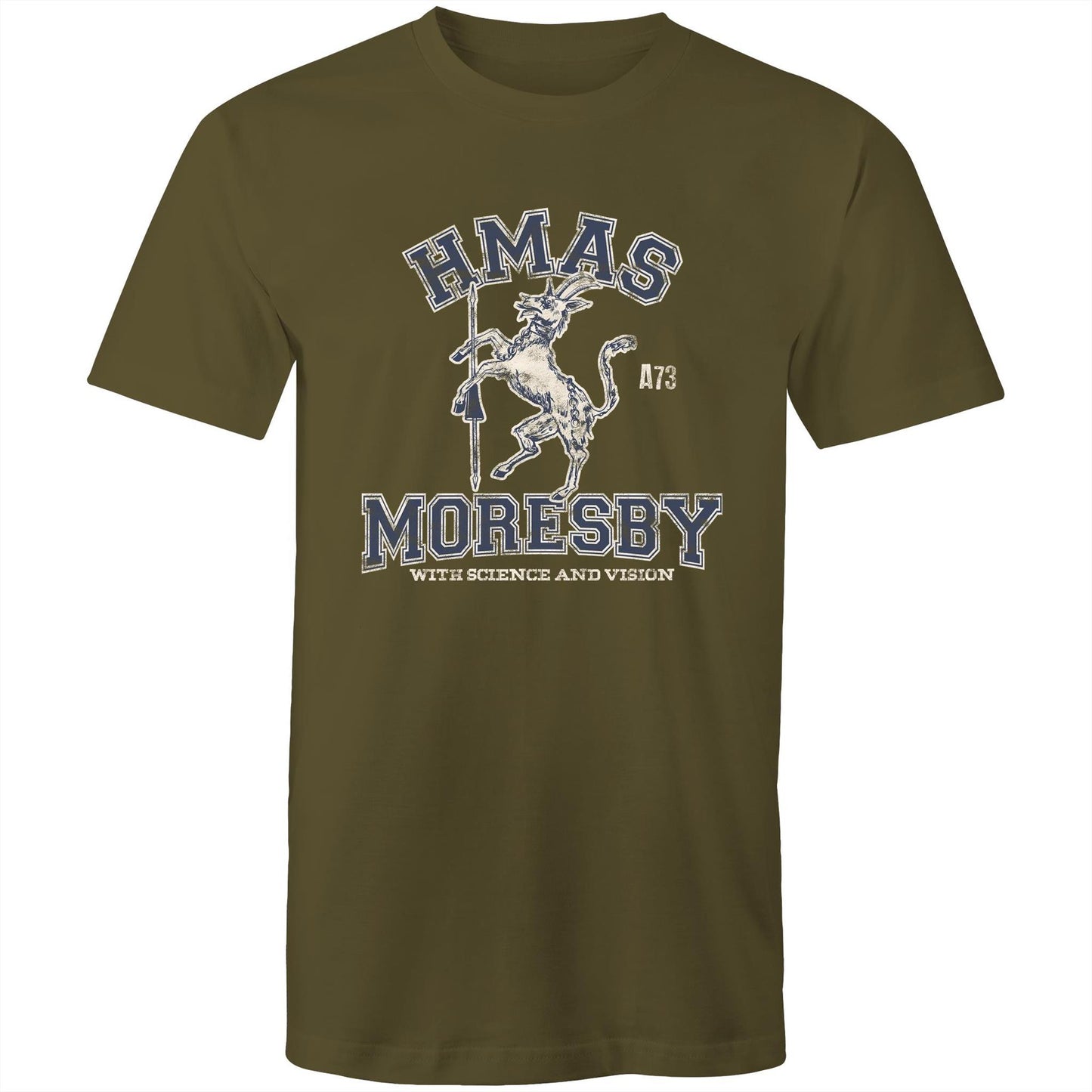 HMAS Moresby (II) A73 Men's T-shirt (style Alpha, blue)
