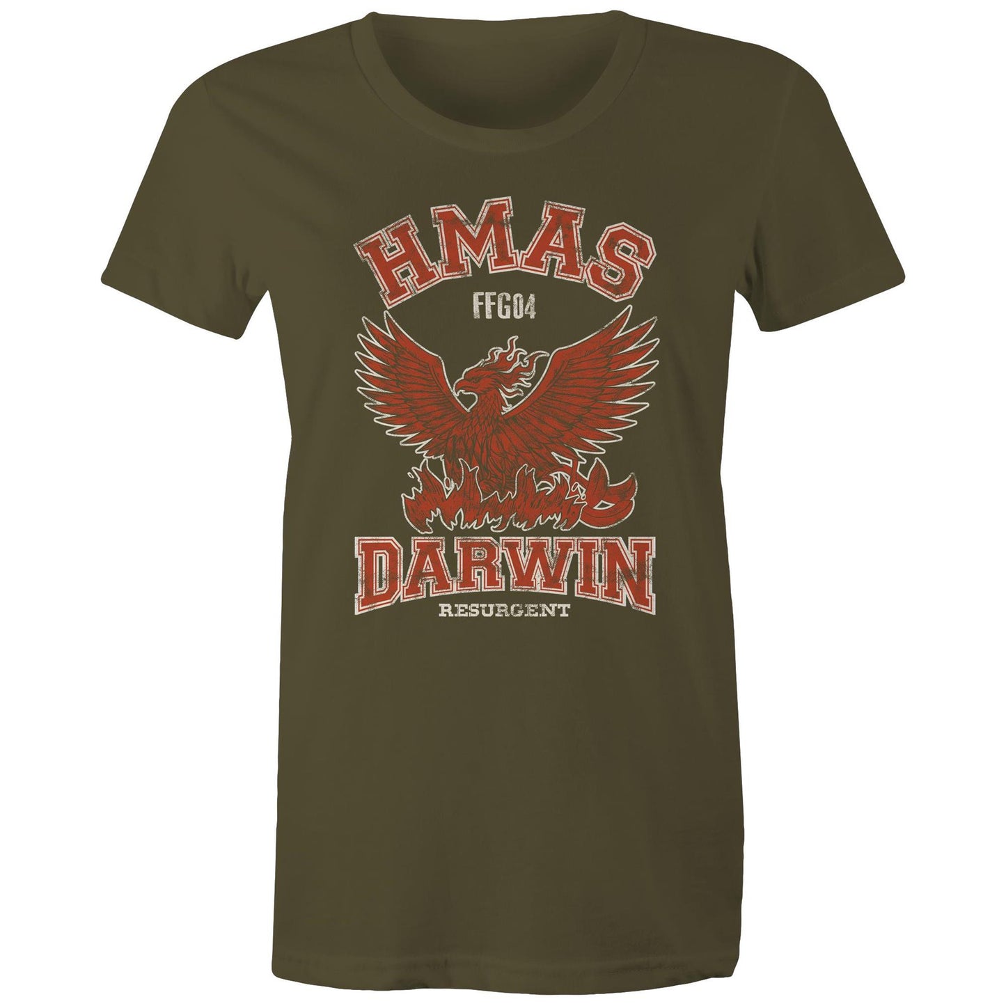 HMAS Darwin FFG04 Women's T-shirt (style Alpha, colour)
