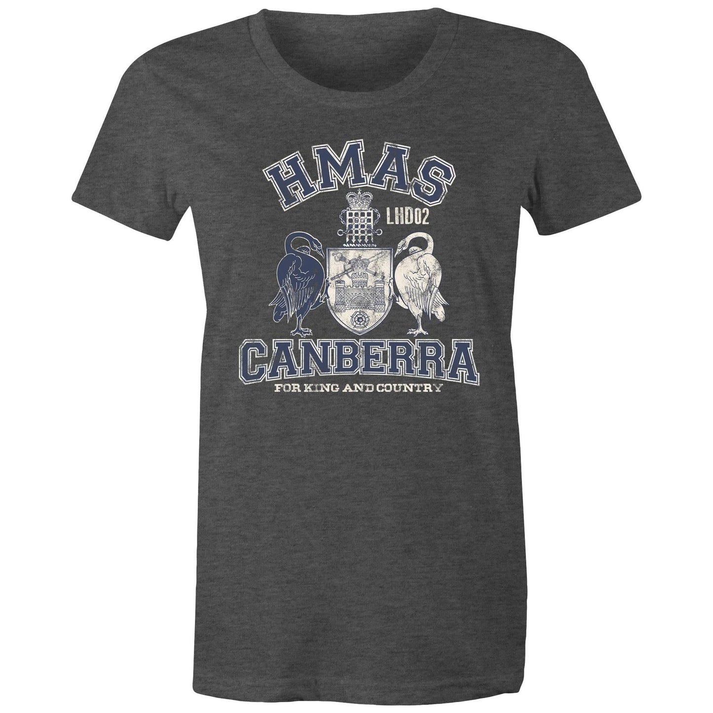 HMAS Canberra (III) L02 Women's T-shirt (style Alpha, blue)