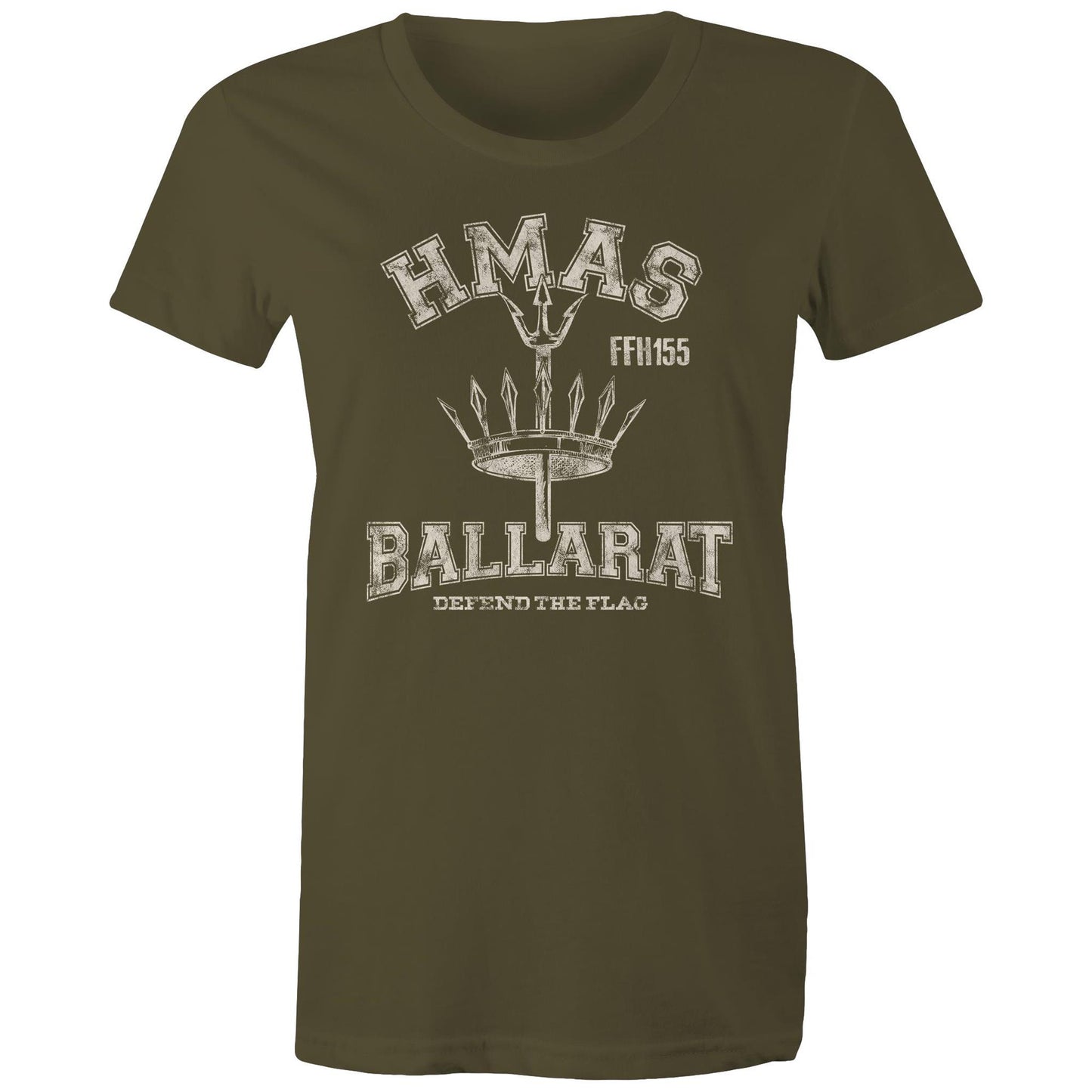 HMAS Ballarat (II) FFH156 Women's T-shirt (style Alpha, white)