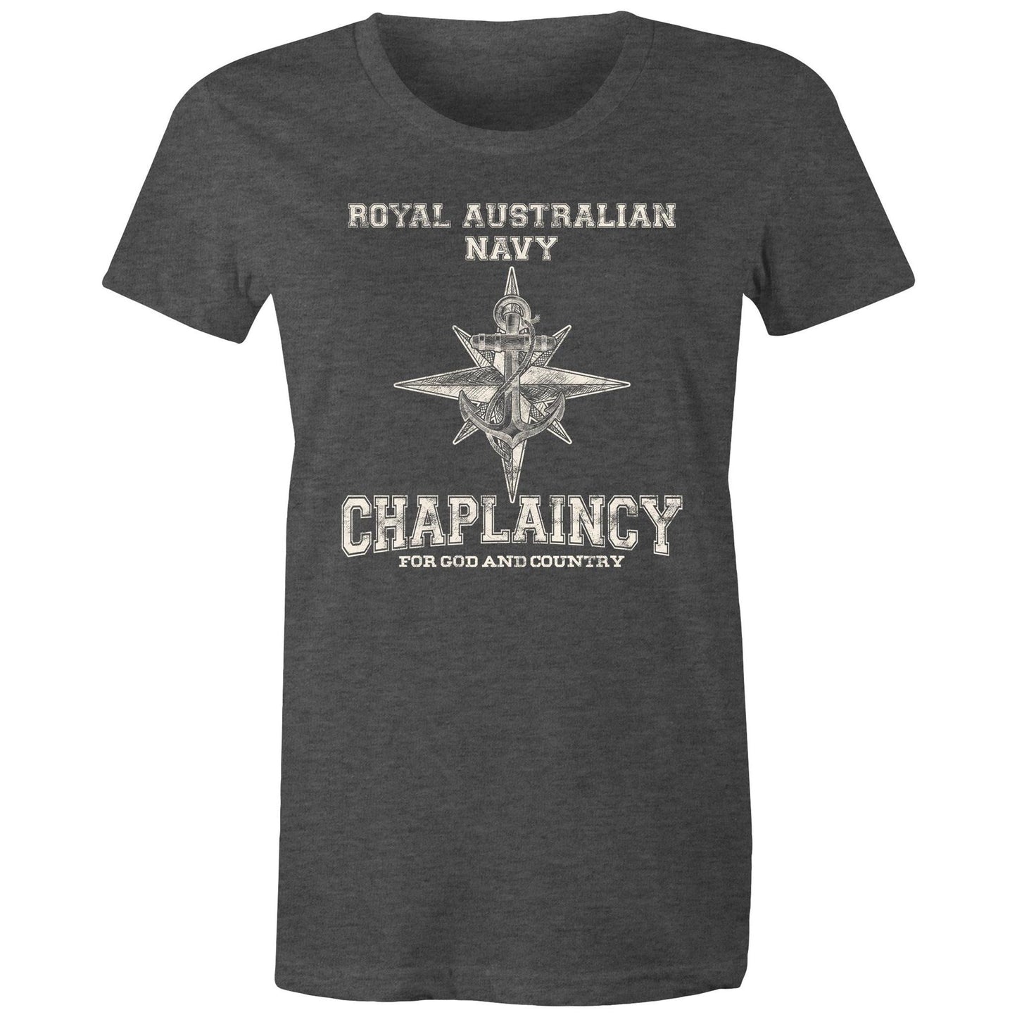 RAN Chaplaincy Branch Women's T-shirt (style Alpha, white)