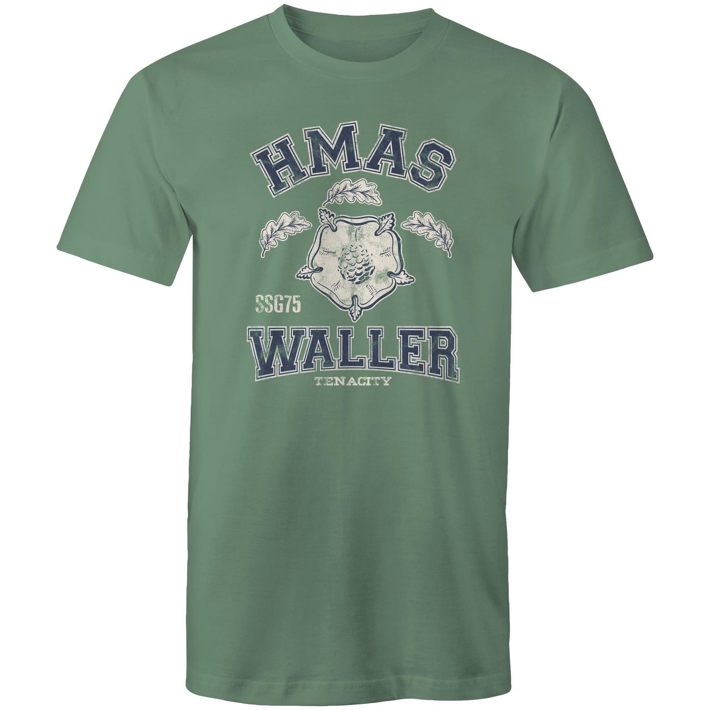 HMAS Waller SSG75 Men's T-shirt (style Alpha, blue)