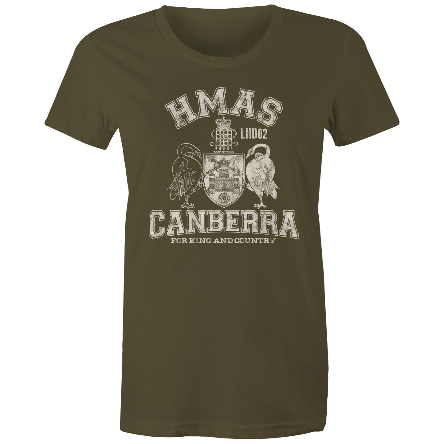 HMAS Canberra (III) L02 Women's T-shirt (style Alpha, white)