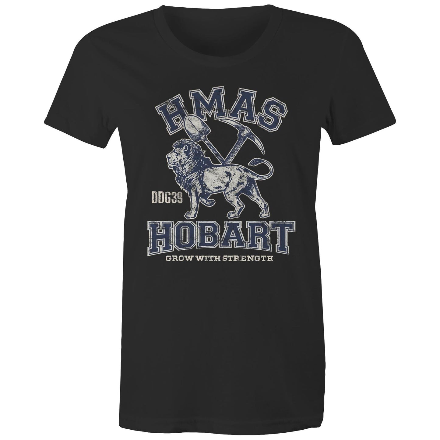HMAS Hobart (III) DDG39 Women's T-shirt (style Alpha, blue)