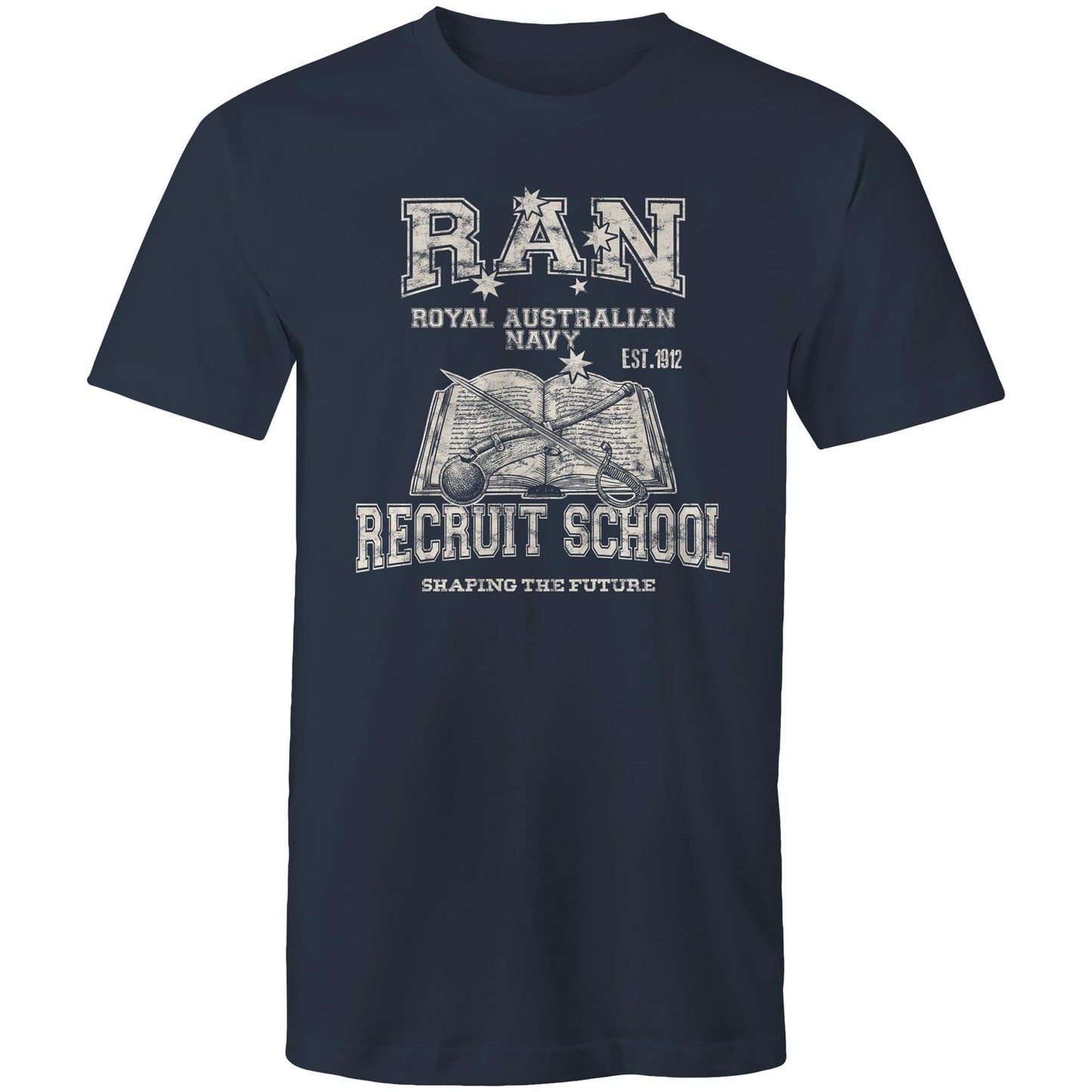 RAN Recruit School Men's T-shirt (style Alpha, white)