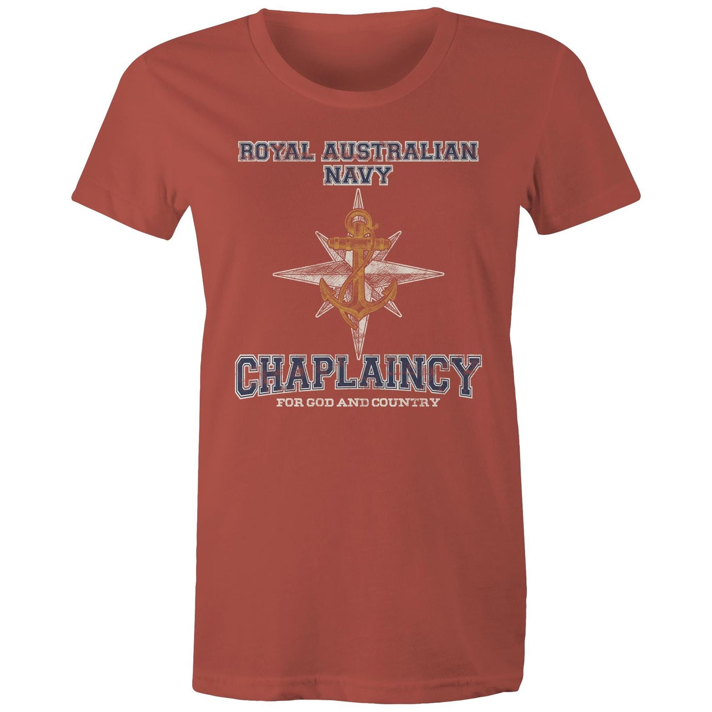 RAN Chaplaincy Branch Women's T-shirt (style Alpha, colour)