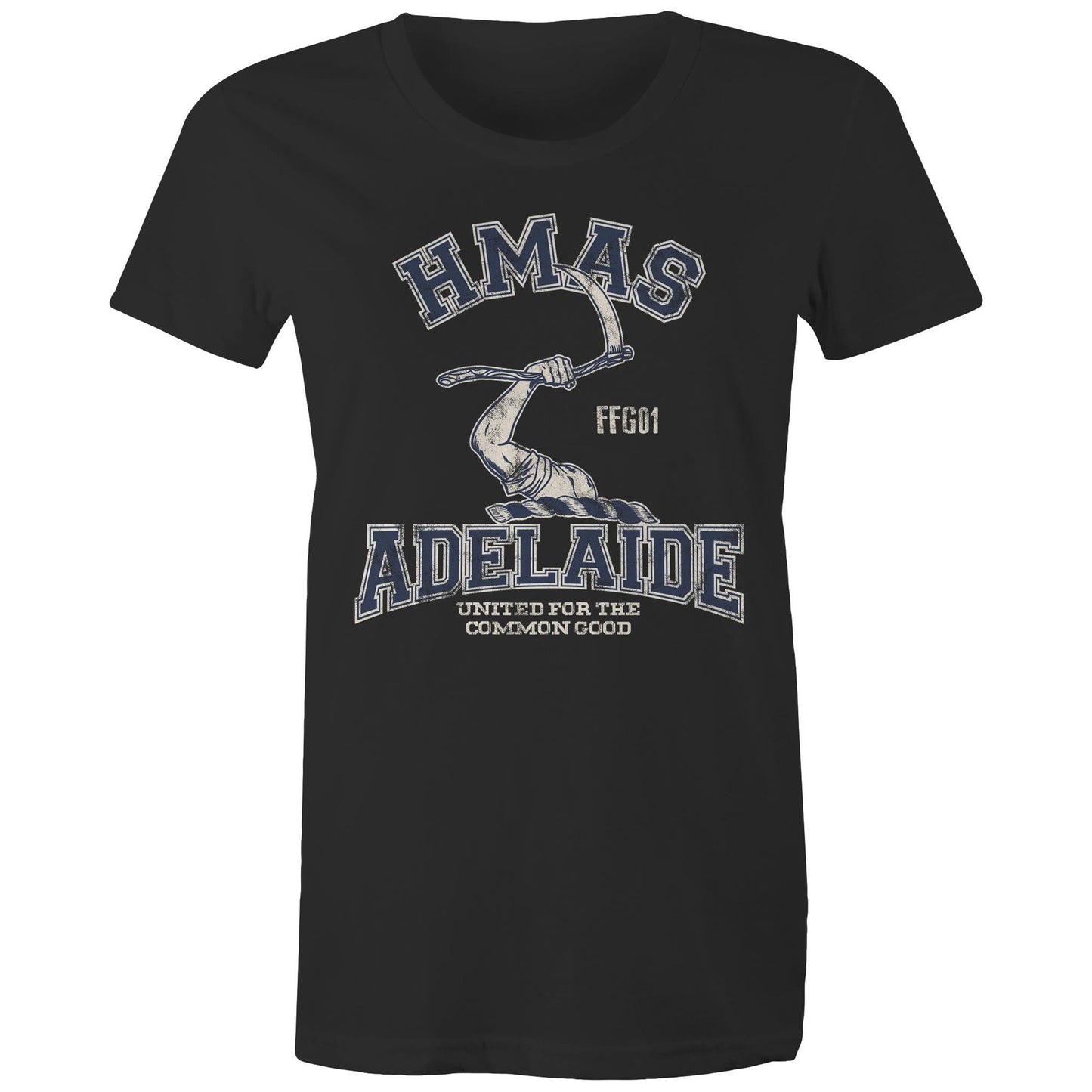 HMAS Adelaide (II) FFG01 Women's T-shirt blue (Style Alpha)