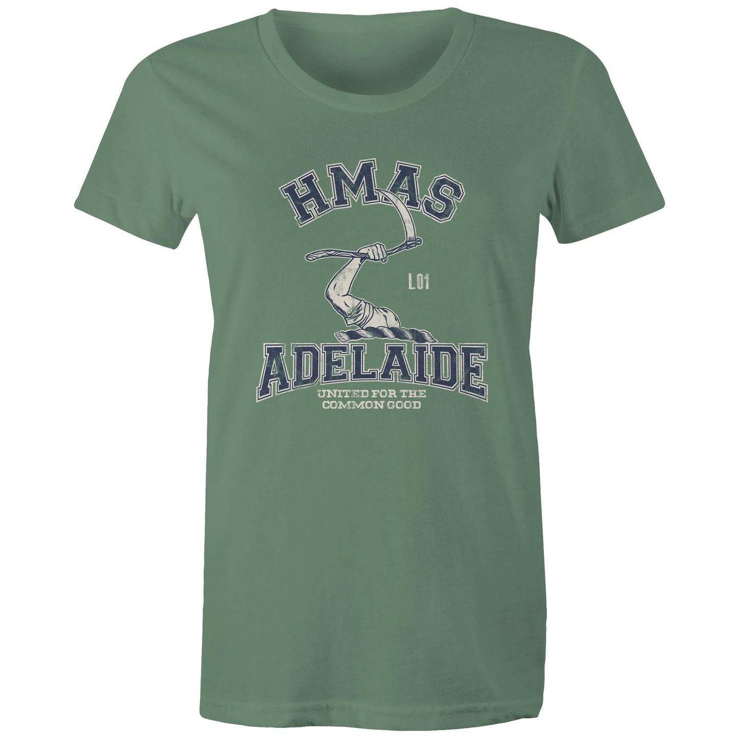 HMAS Adelaide (III) L01 Women's T-shirt (style Alpha, blue)