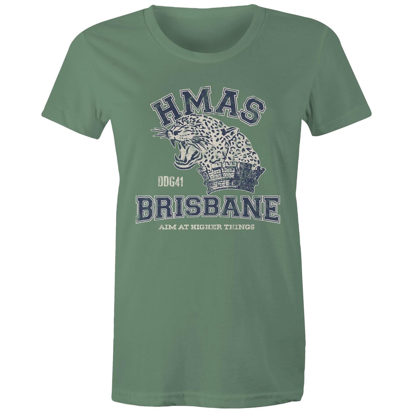 HMAS Brisbane (III) DDG41 Women's T-shirt (style Alpha, blue)