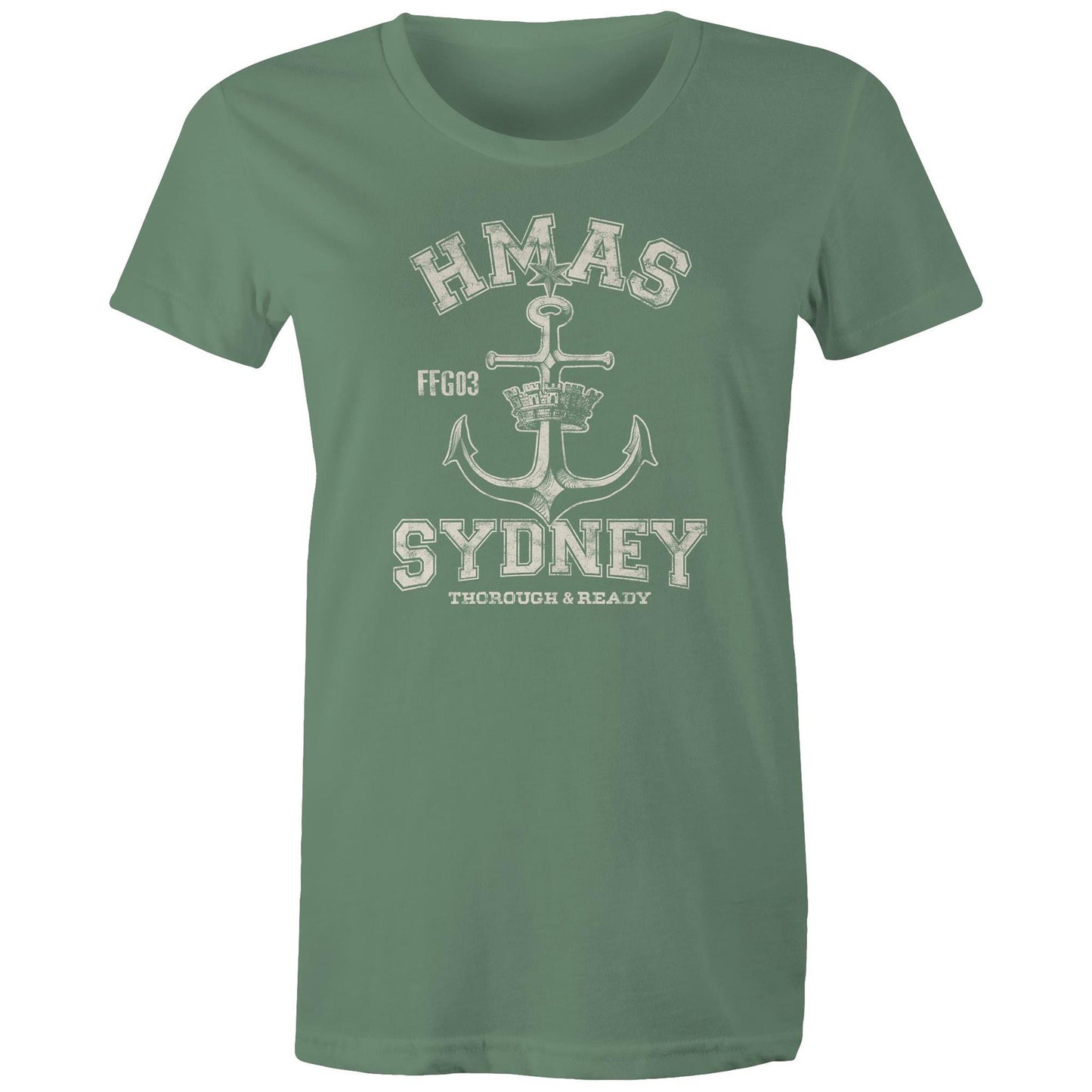 HMAS Sydney (IV) FFG03 Women's T-shirt (style Alpha, white)
