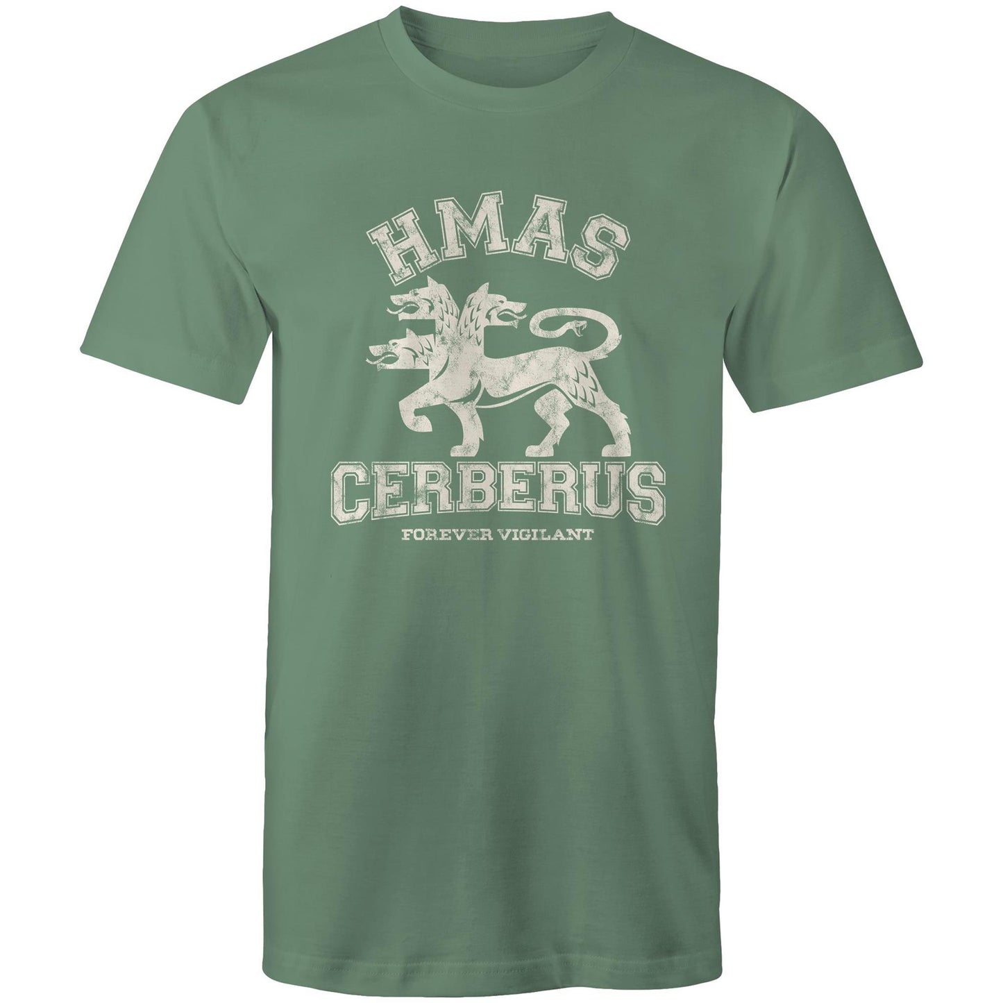 HMAS Cerberus Men's T-shirt (style Alpha, white)