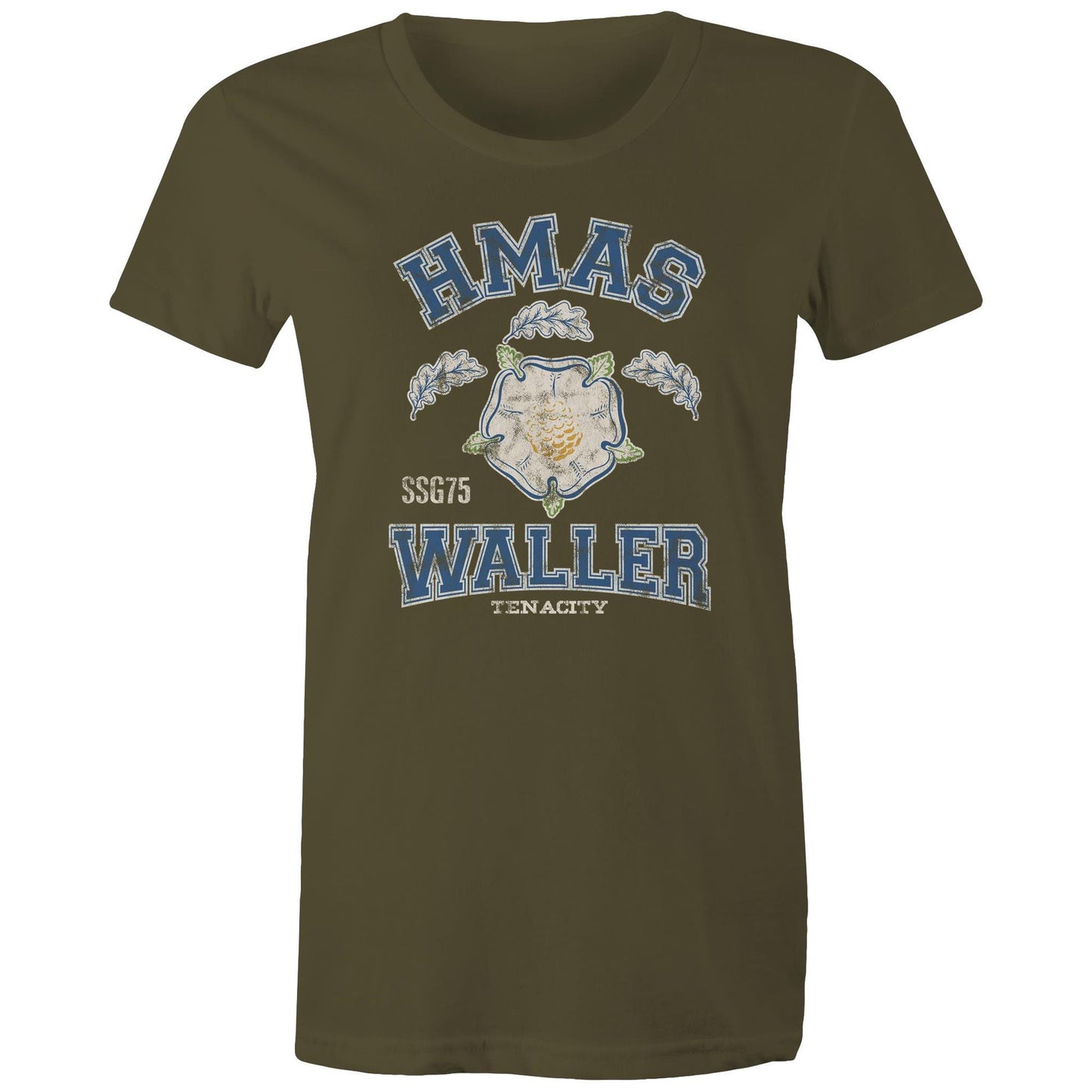 HMAS Waller SSG75 Women's T-shirt (style Alpha, colour)