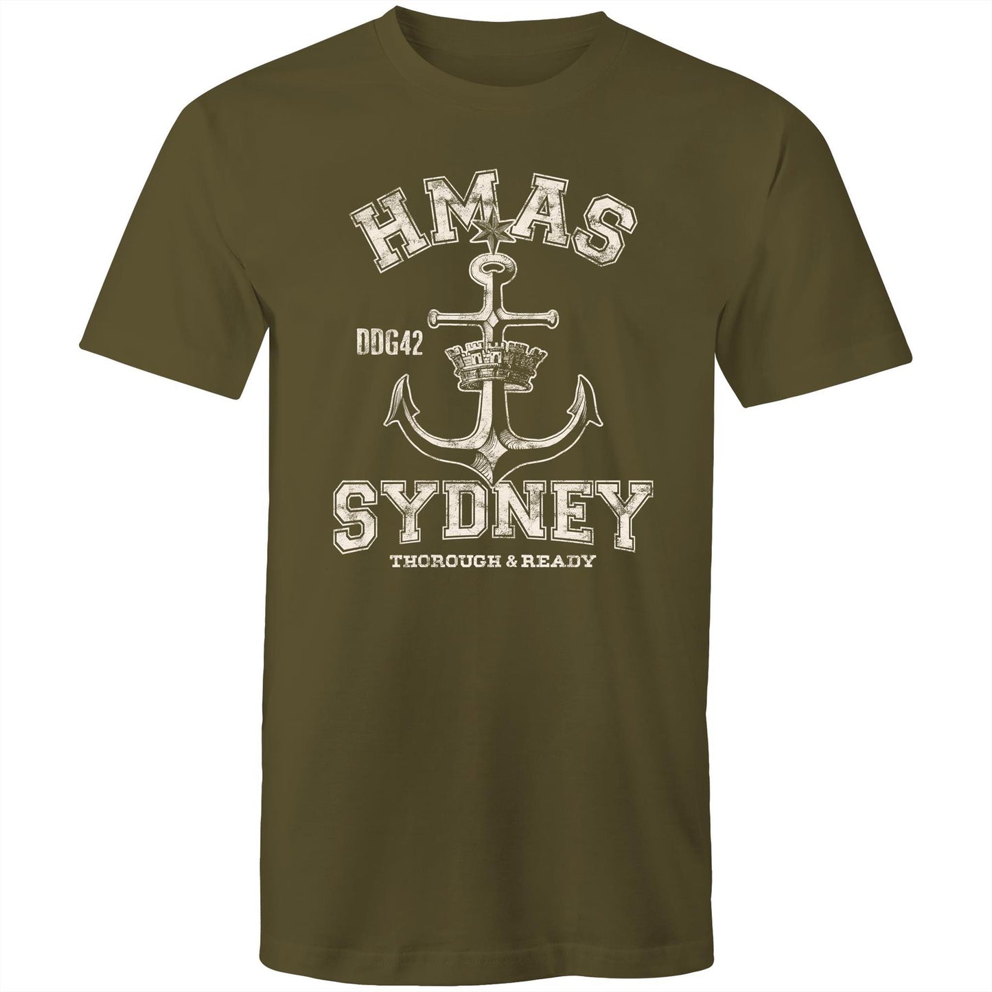HMAS Sydney (V) DDG42 Men's T-shirt (style Alpha, white)