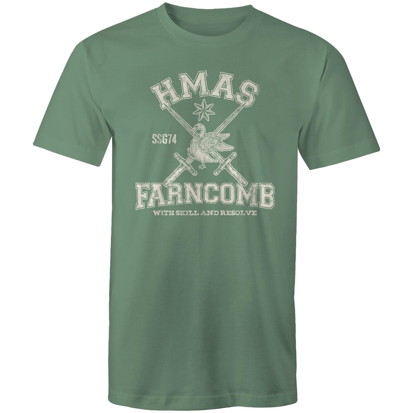 HMAS Farncomb SSG74 Men's T-shirt (style Alpha, white)
