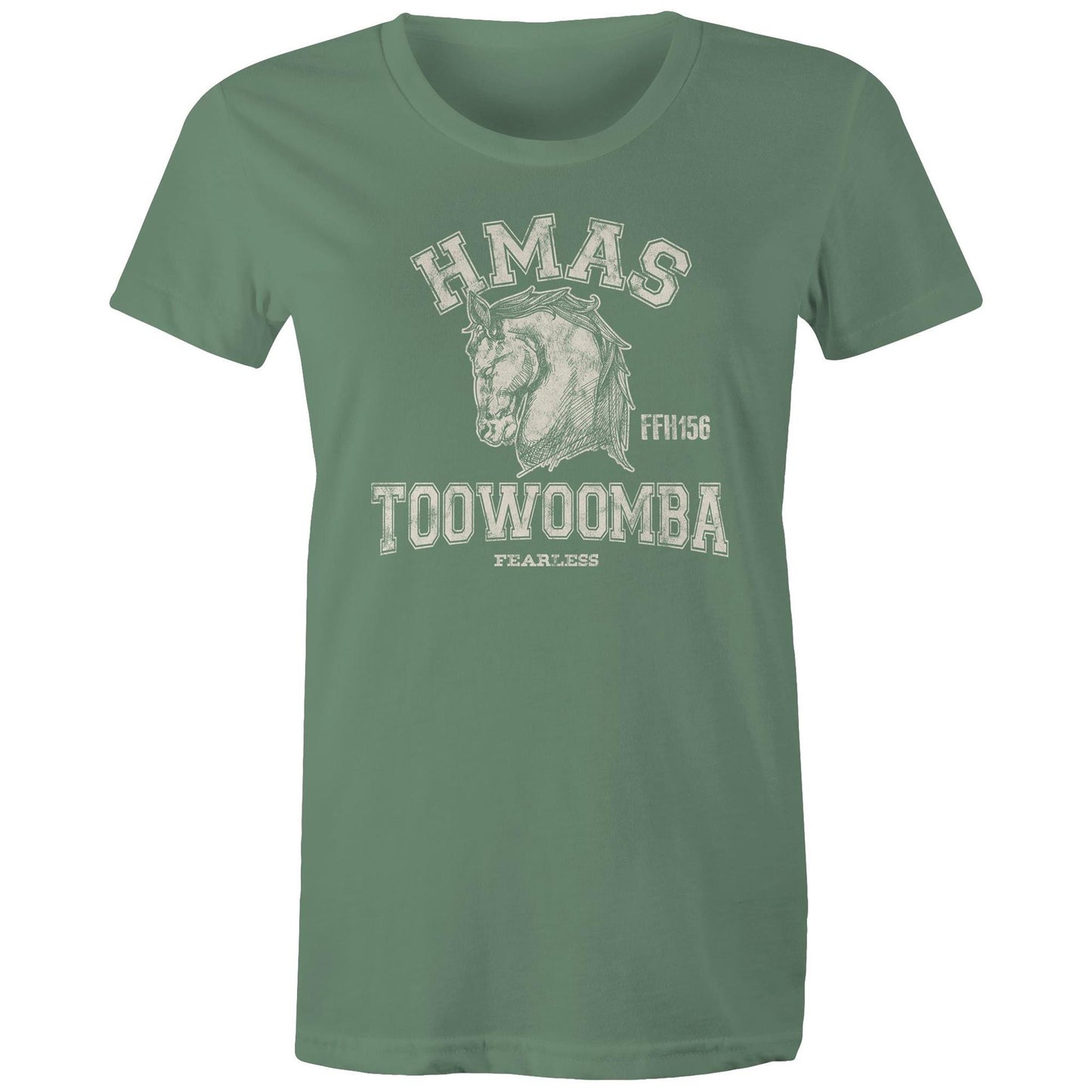 HMAS Toowoomba FFH156 Women's T-shirt (style Alpha, white)