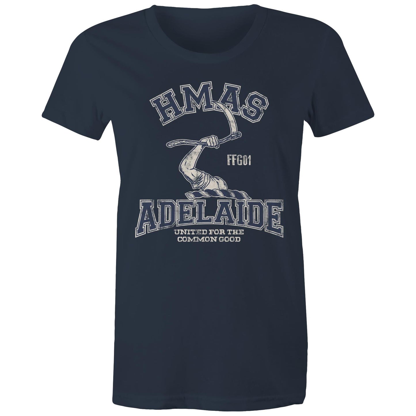 HMAS Adelaide (II) FFG01 Women's T-shirt blue (Style Alpha)