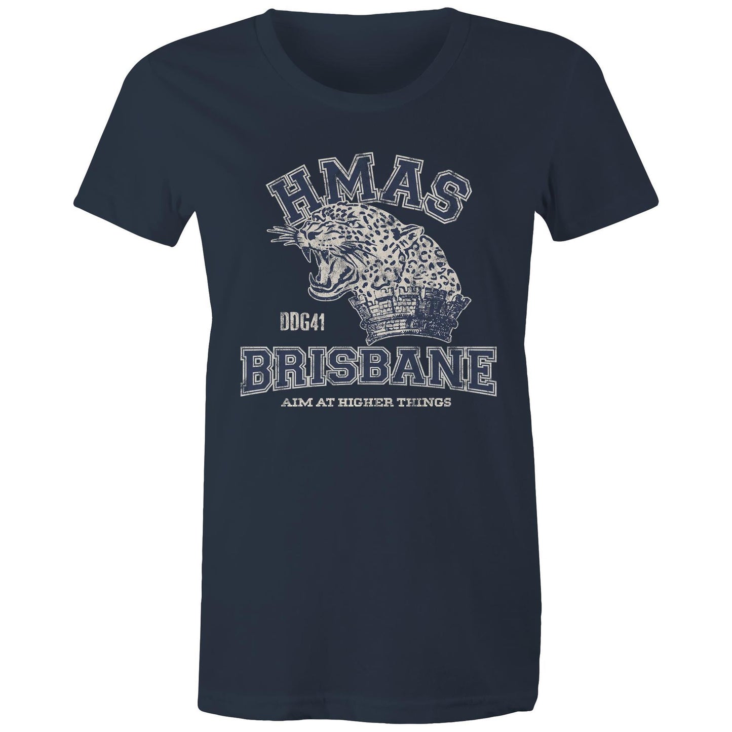 HMAS Brisbane (III) DDG41 Women's T-shirt (style Alpha, blue)