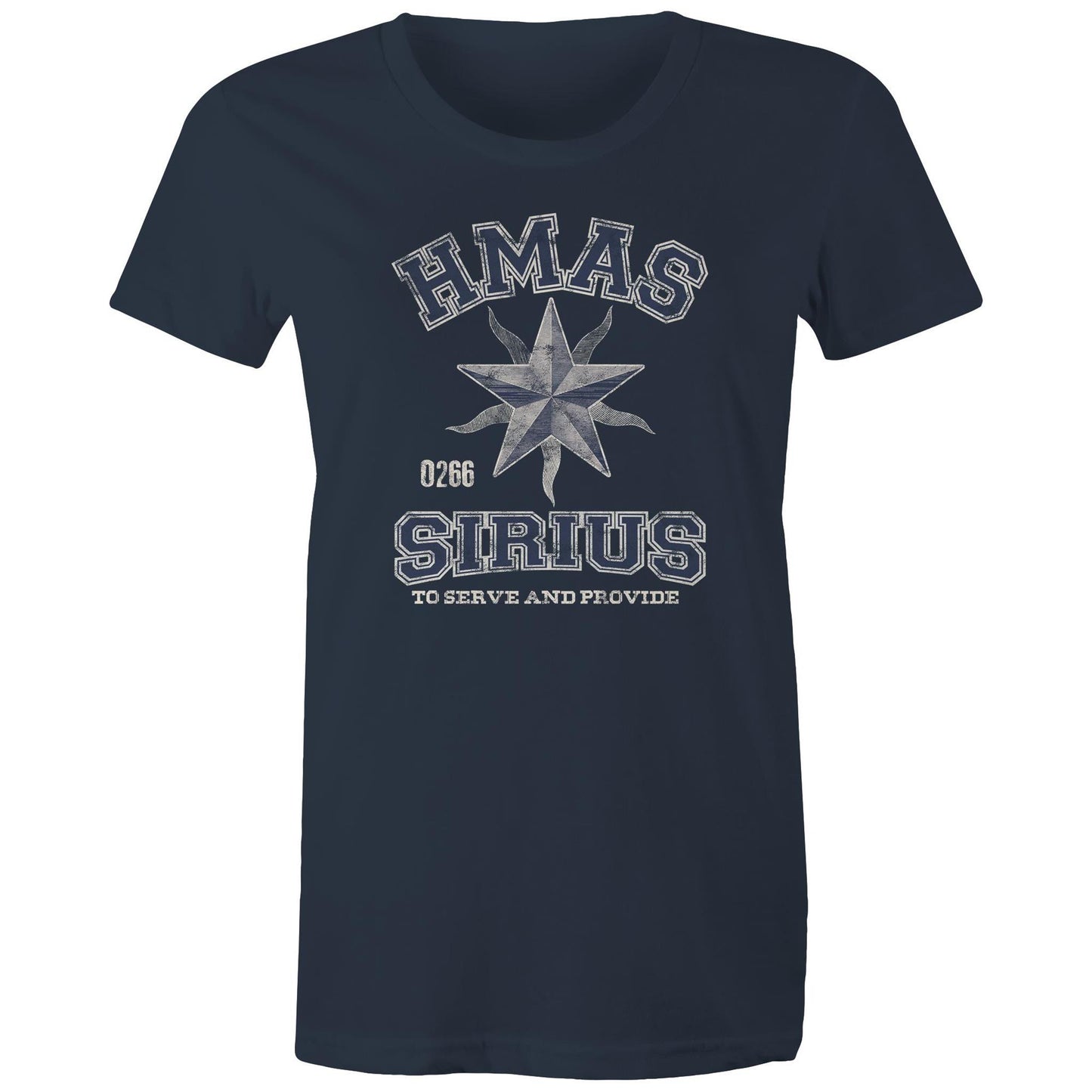 HMAS Sirius O266 Women's T-shirt (style Alpha, blue)