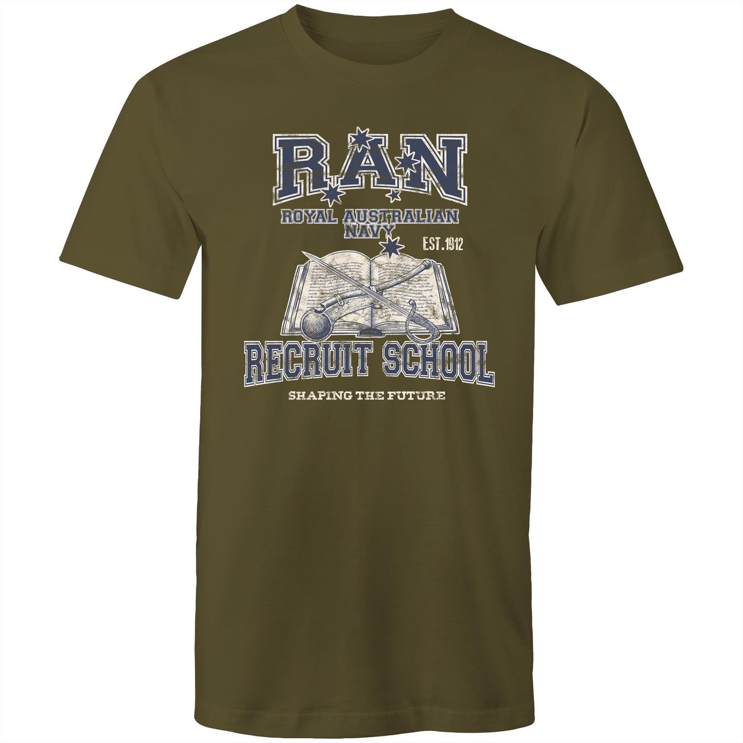 RAN Recruit School Men's T-shirt (style Alpha, blue)