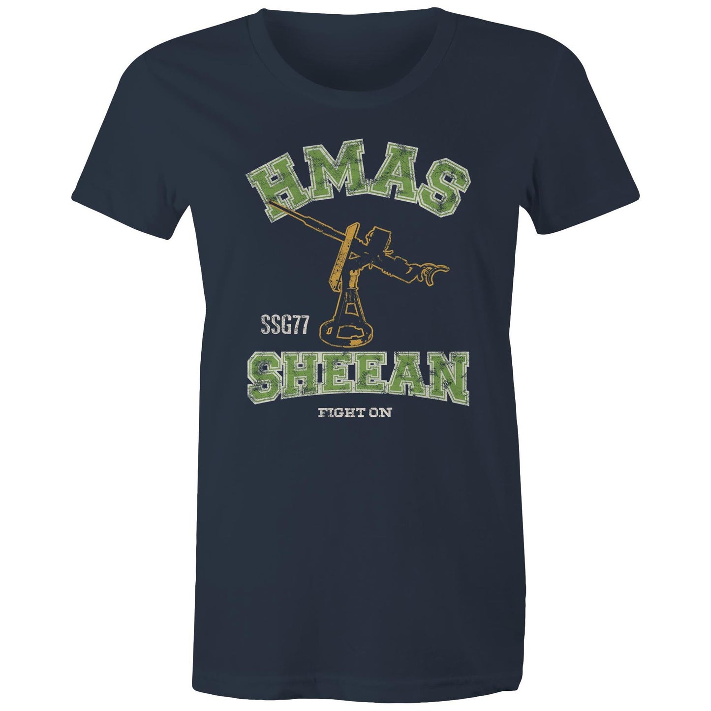 HMAS Sheean SSG77 Women's T-shirt (Style Alpha, colour)