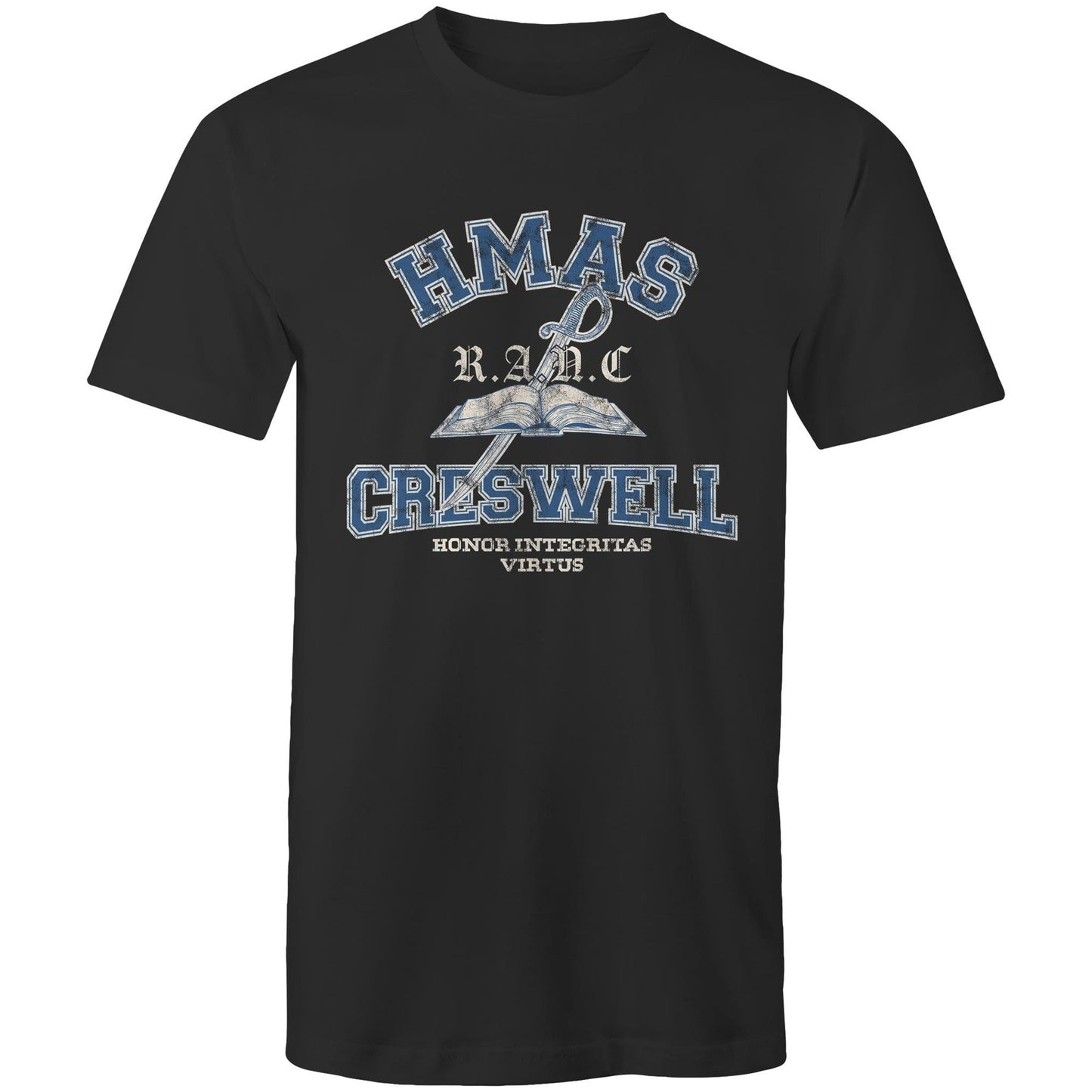HMAS Creswell Men's T-shirt (Style Alpha, colour)