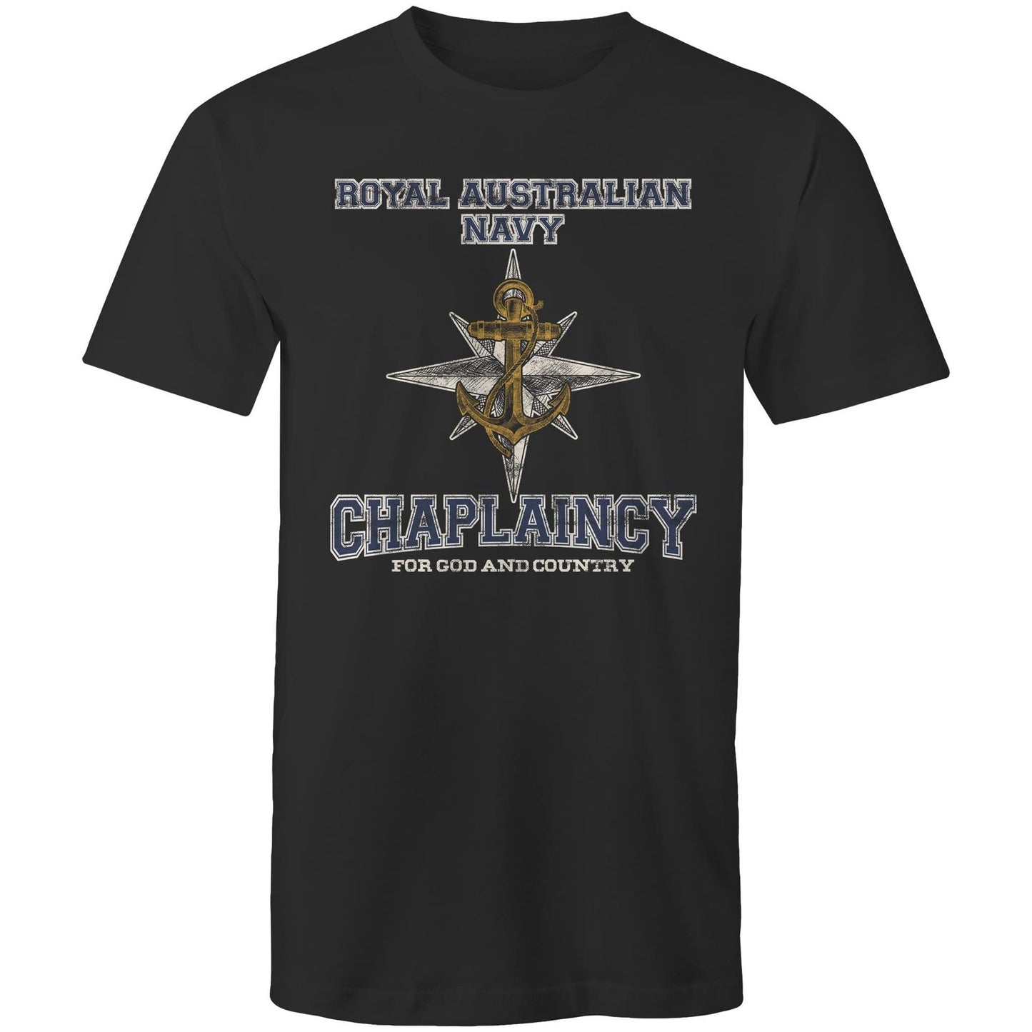 RAN Chaplaincy Branch Men's T-shirt (style Alpha, colour)