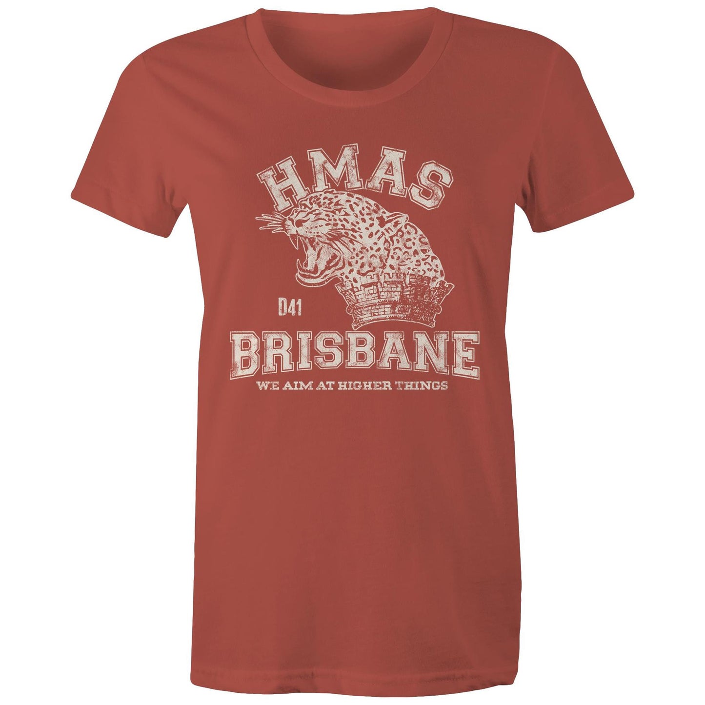 HMAS Brisbane (II) D41 Women's T-shirt (style Alpha, white)