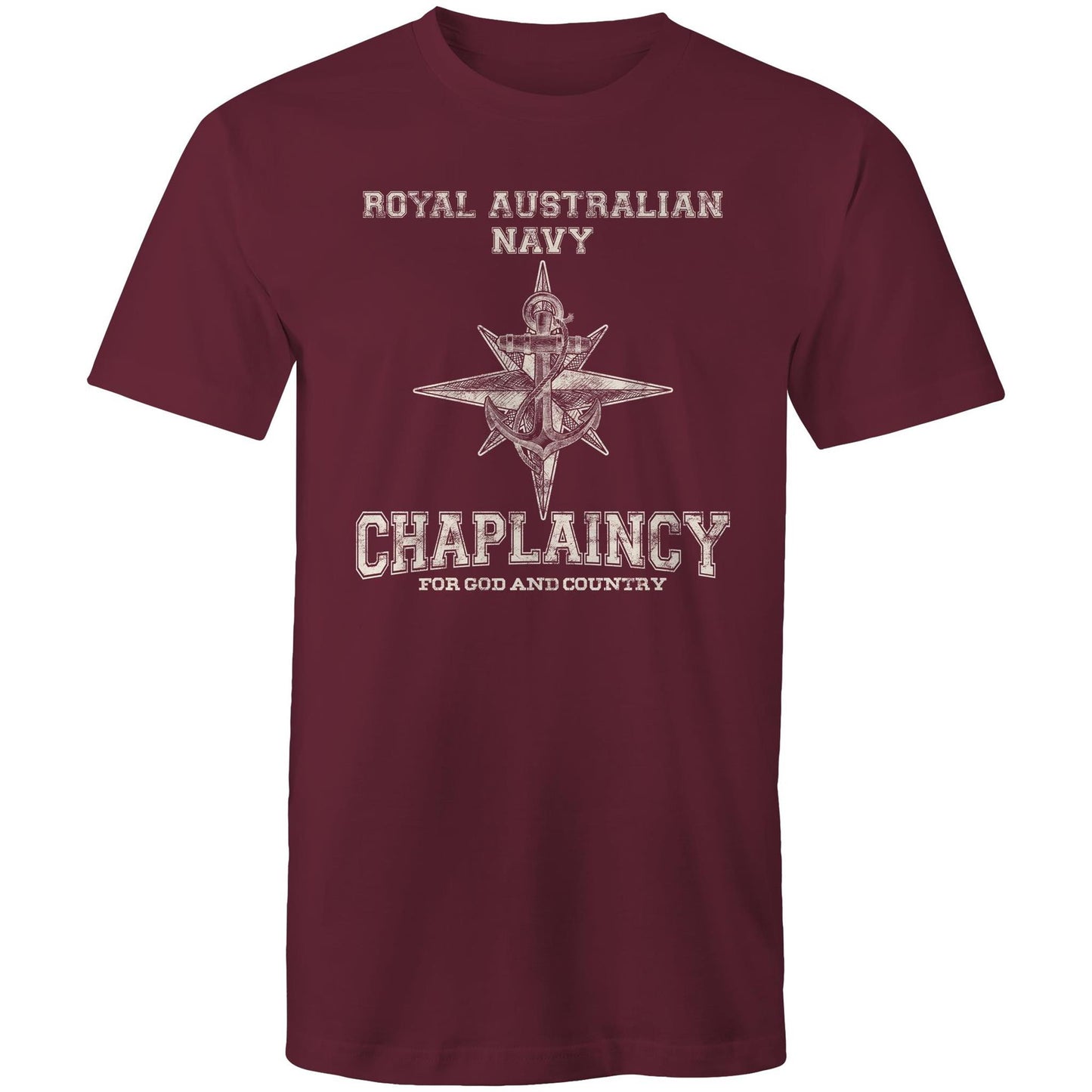 RAN Chaplaincy Branch Men's T-shirt (style Bravo, white)