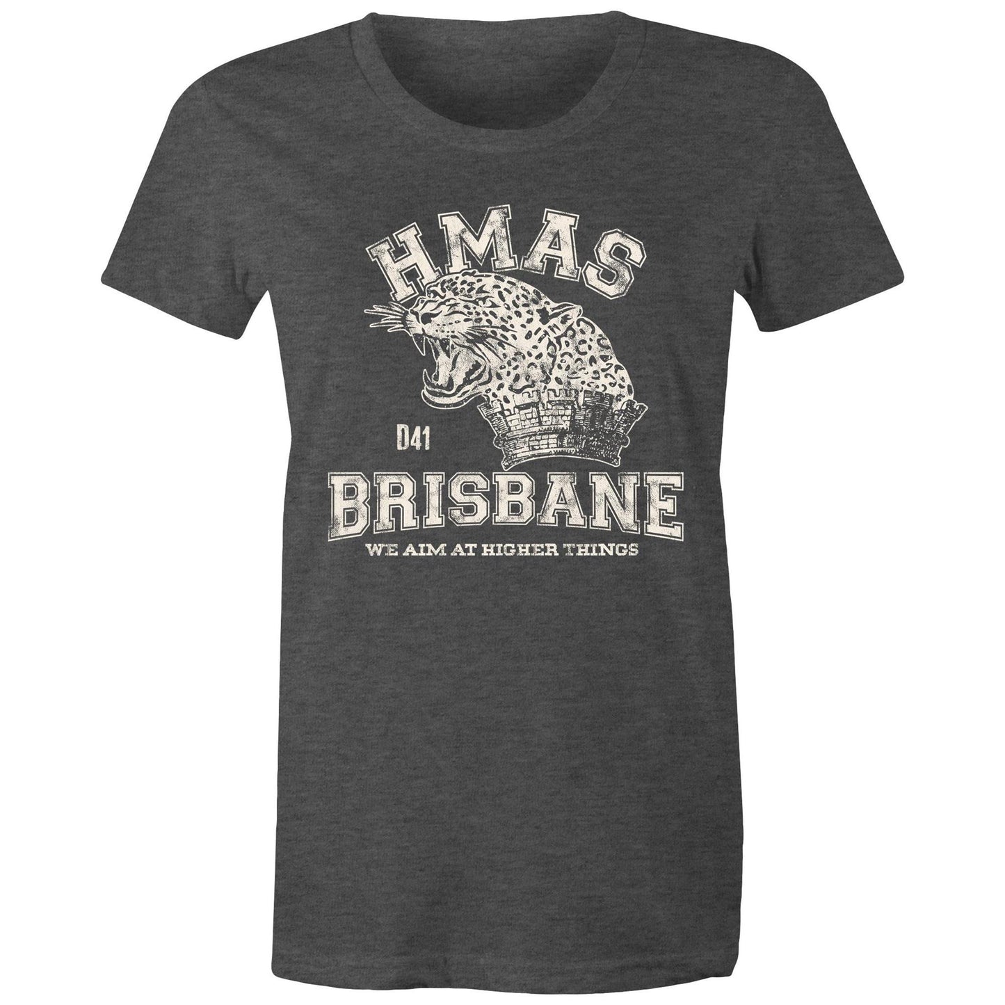 HMAS Brisbane (II) D41 Women's T-shirt (style Alpha, white)