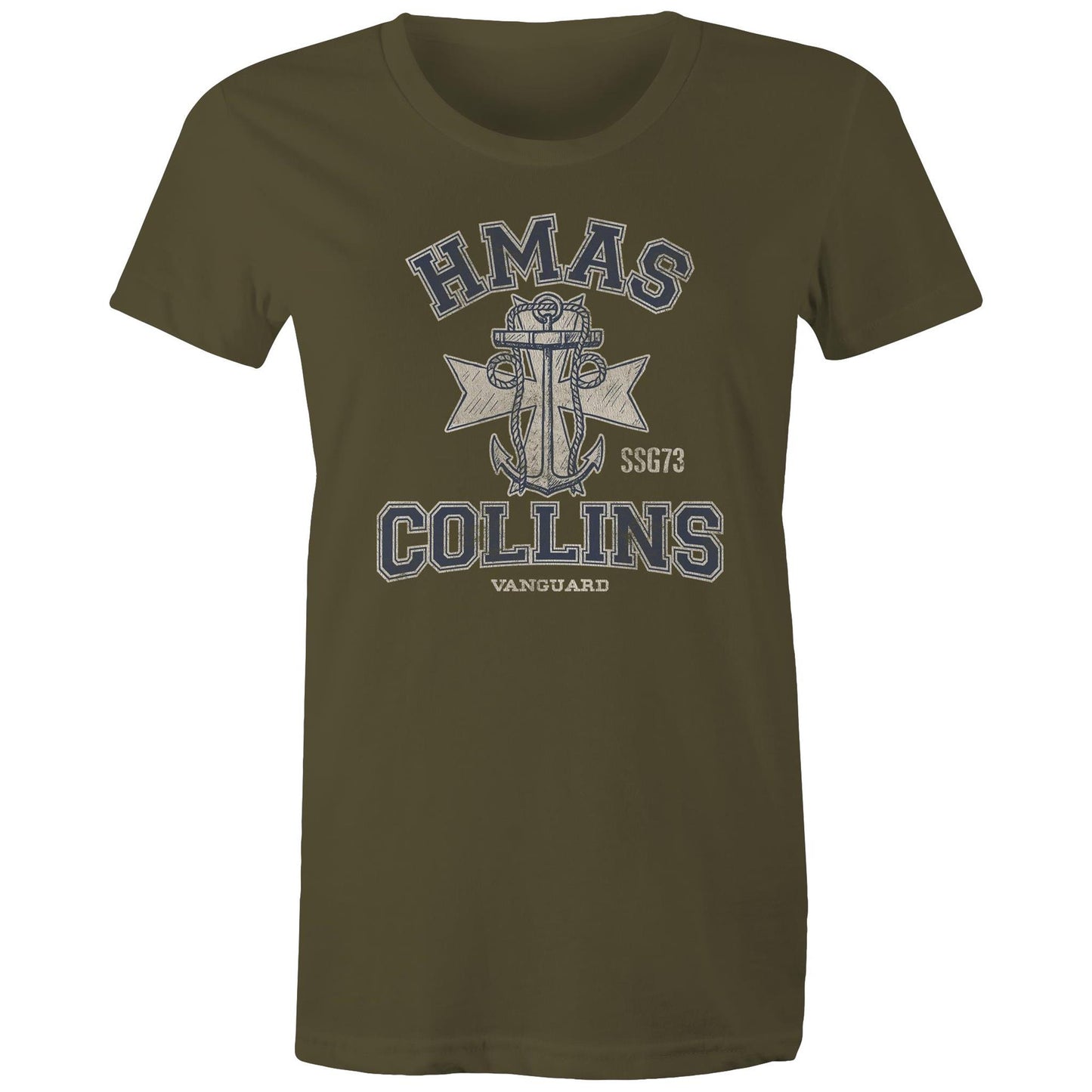 HMAS Collins SSG73 Women's T-shirt (style Alpha, blue)