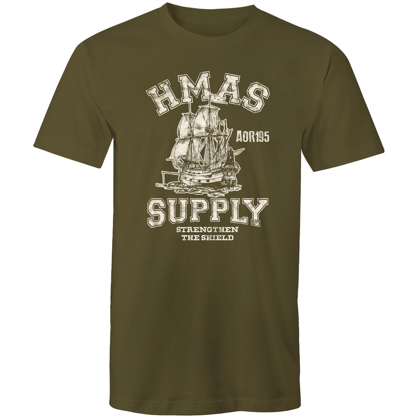 HMAS Supply AOR195 Men's T-shirt (style Alpha, white)