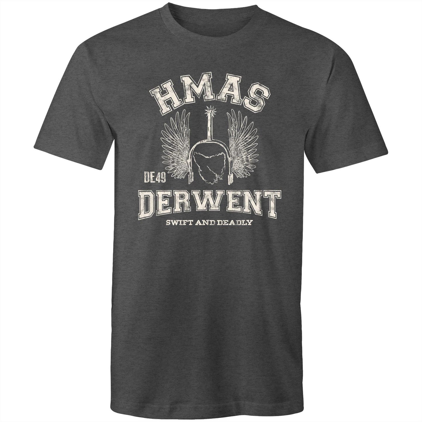 HMAS Derwent DE49 Men's T-shirt (style Alpha, white)