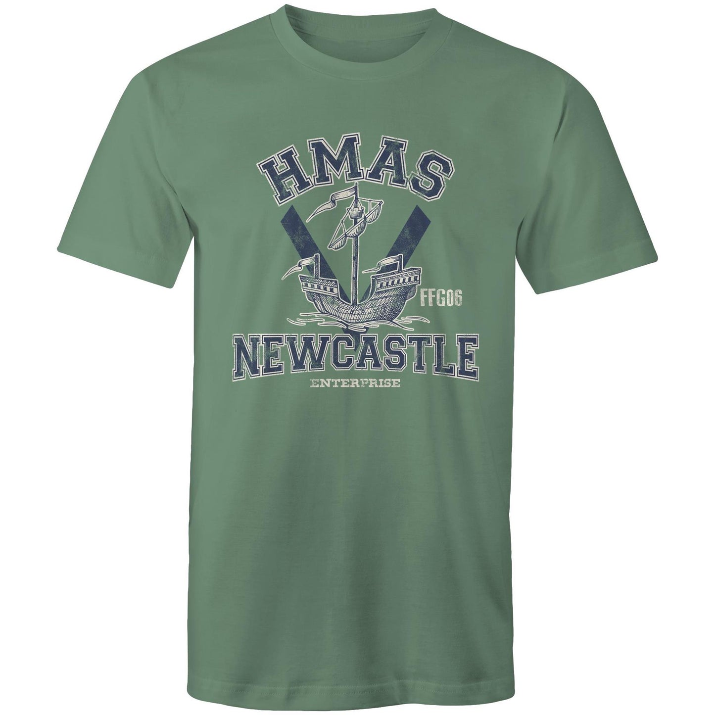 HMAS Newcastle FFG06 Men's T-shirt (style Alpha, blue)