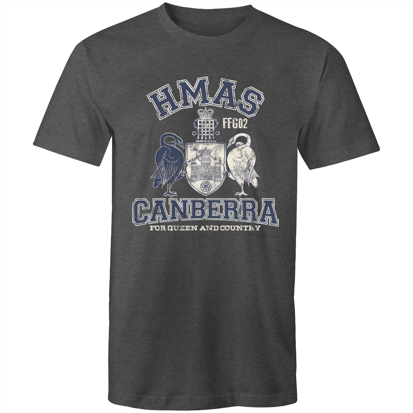 HMAS Canberra (II) FFG02 Men's T-shirt (style Alpha, blue)